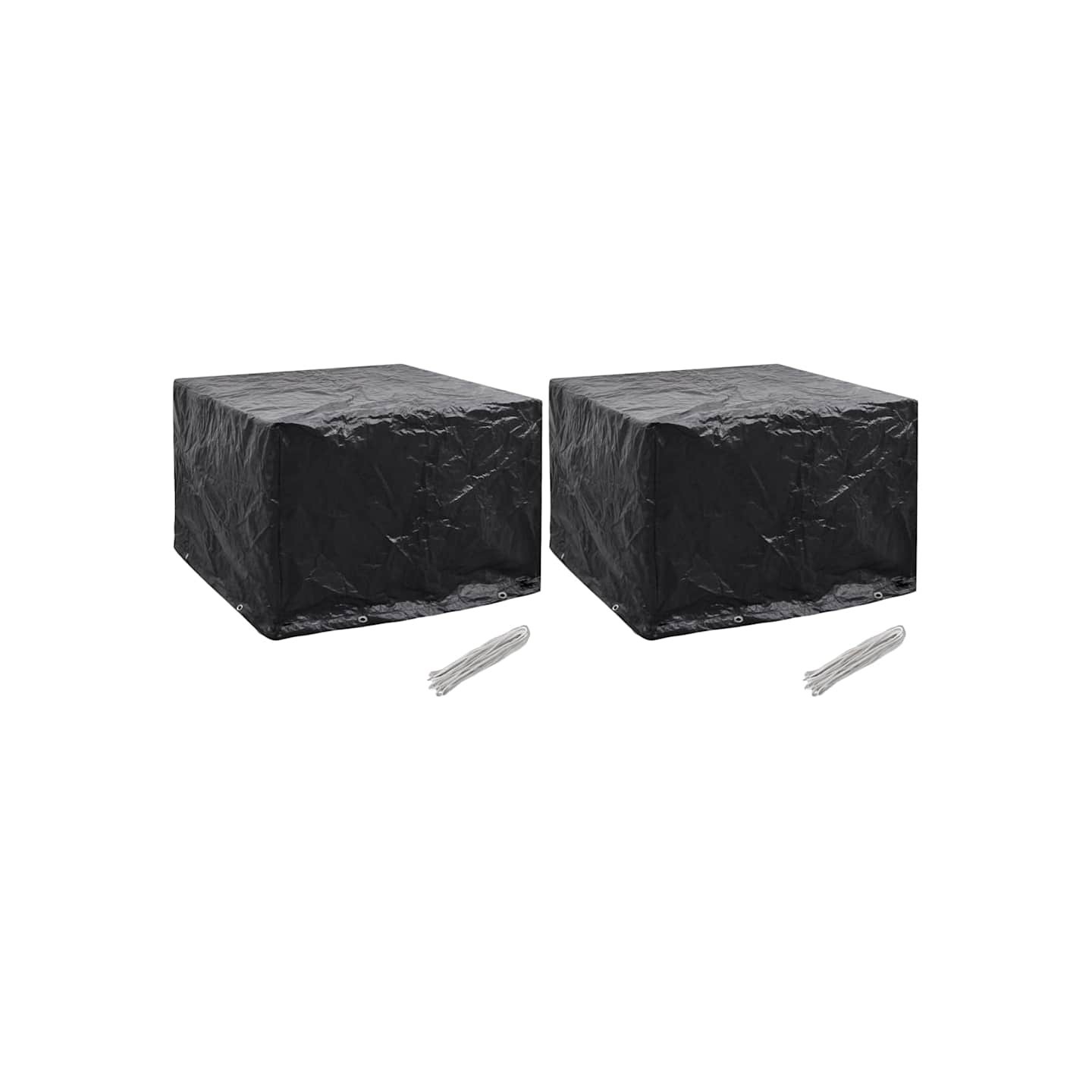 Housses de salon de jardin 2 pcs 8 œillets 122x112x98 cm