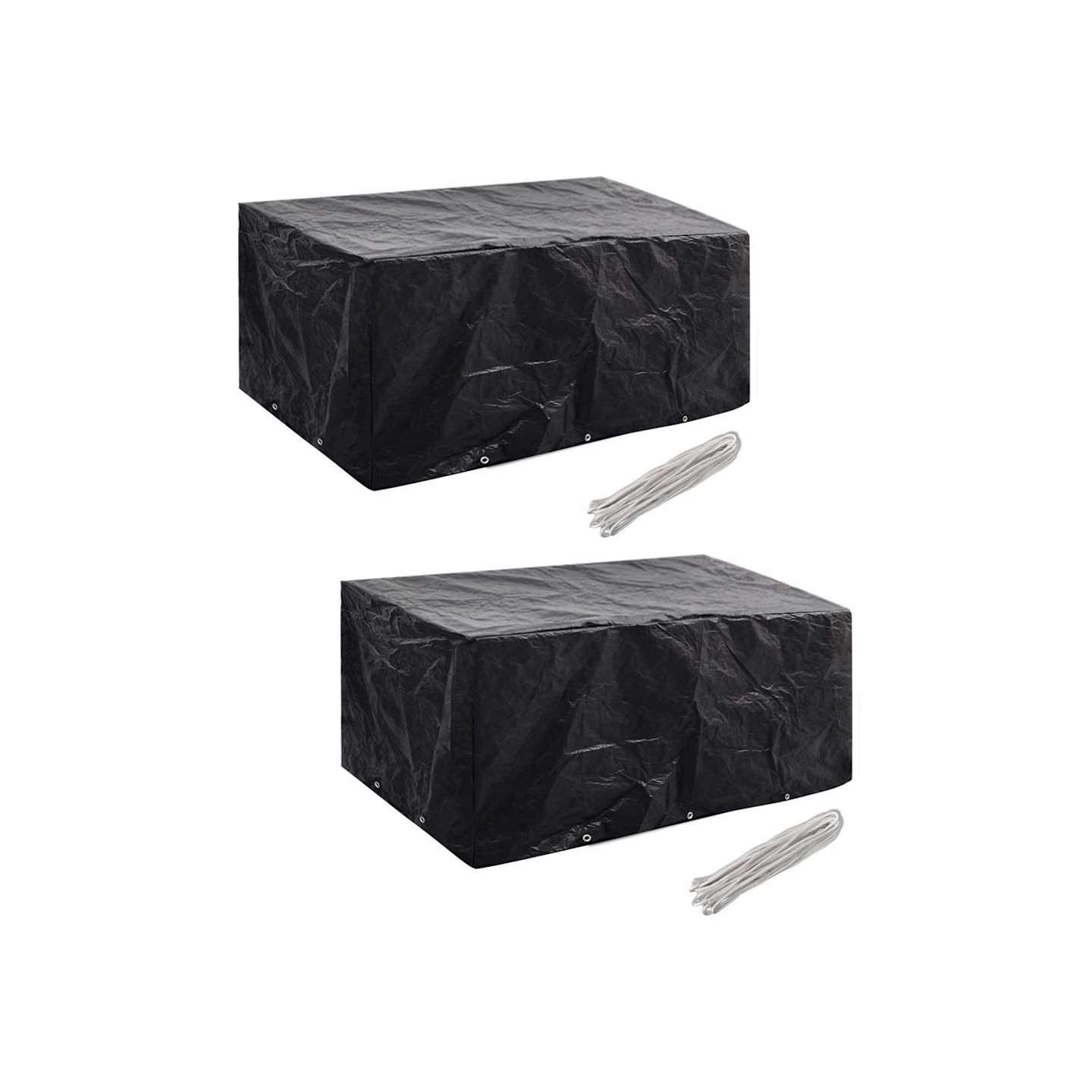 Housses de salon de jardin 2 pcs Rotin 10 œillets 240 x 140 cm