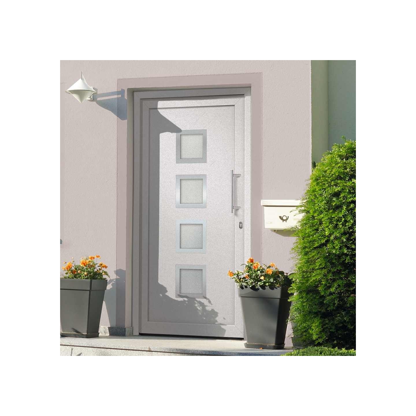 Porte d'entrée Blanc 98x208 cm