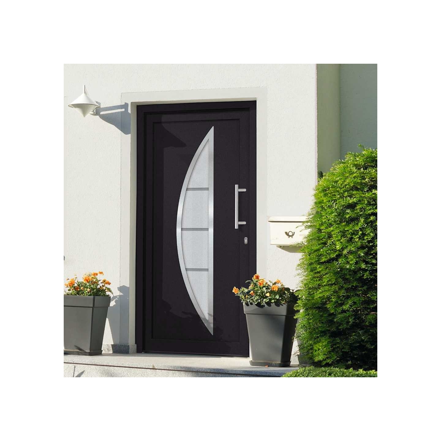 Porte d'entrée Anthracite 98x200 cm