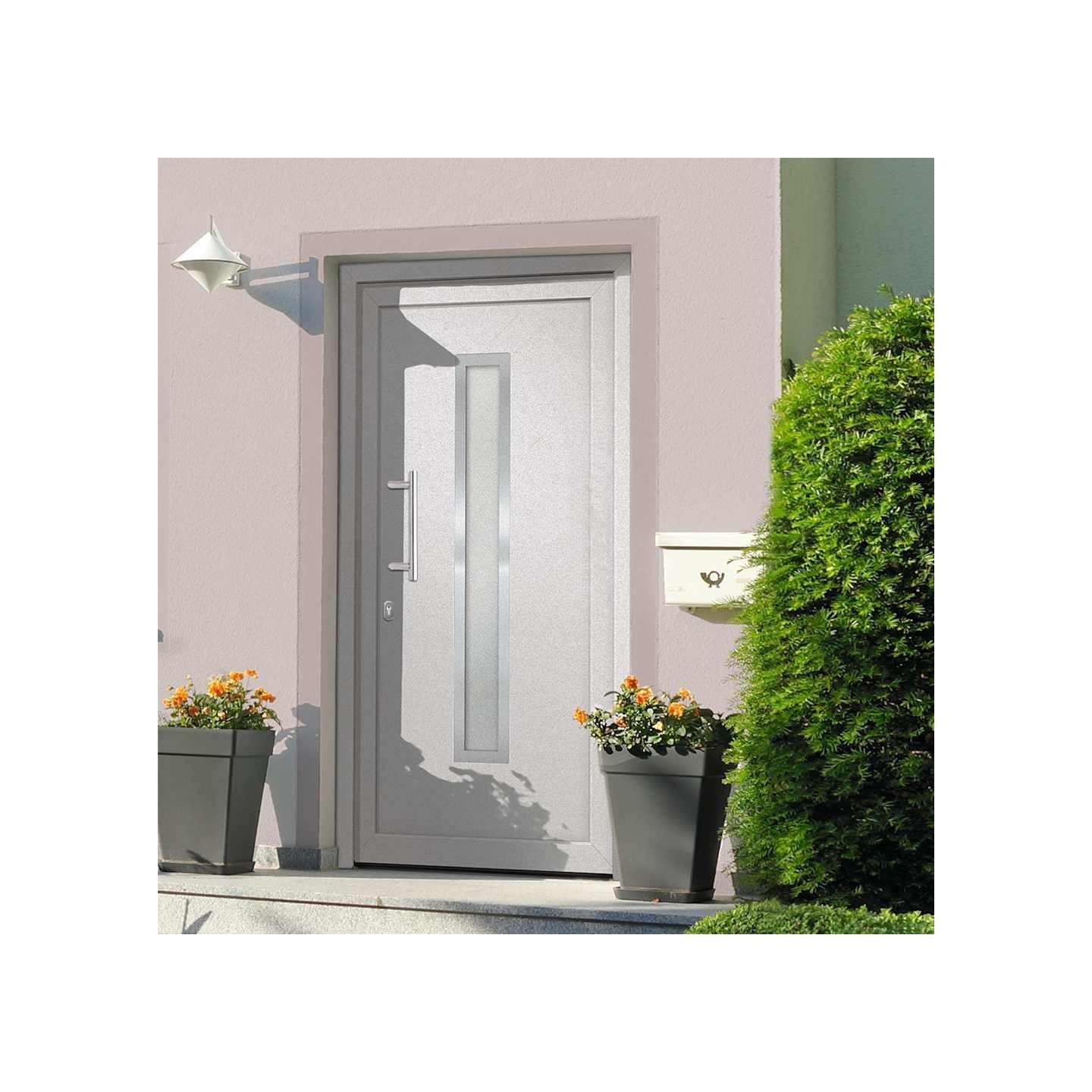 Porte d'entrée Blanc 98x208 cm