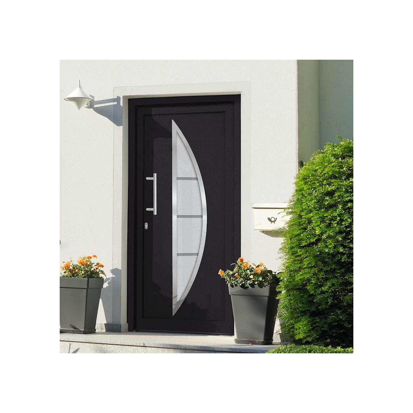 Porte d'entrée Anthracite 88x200 cm