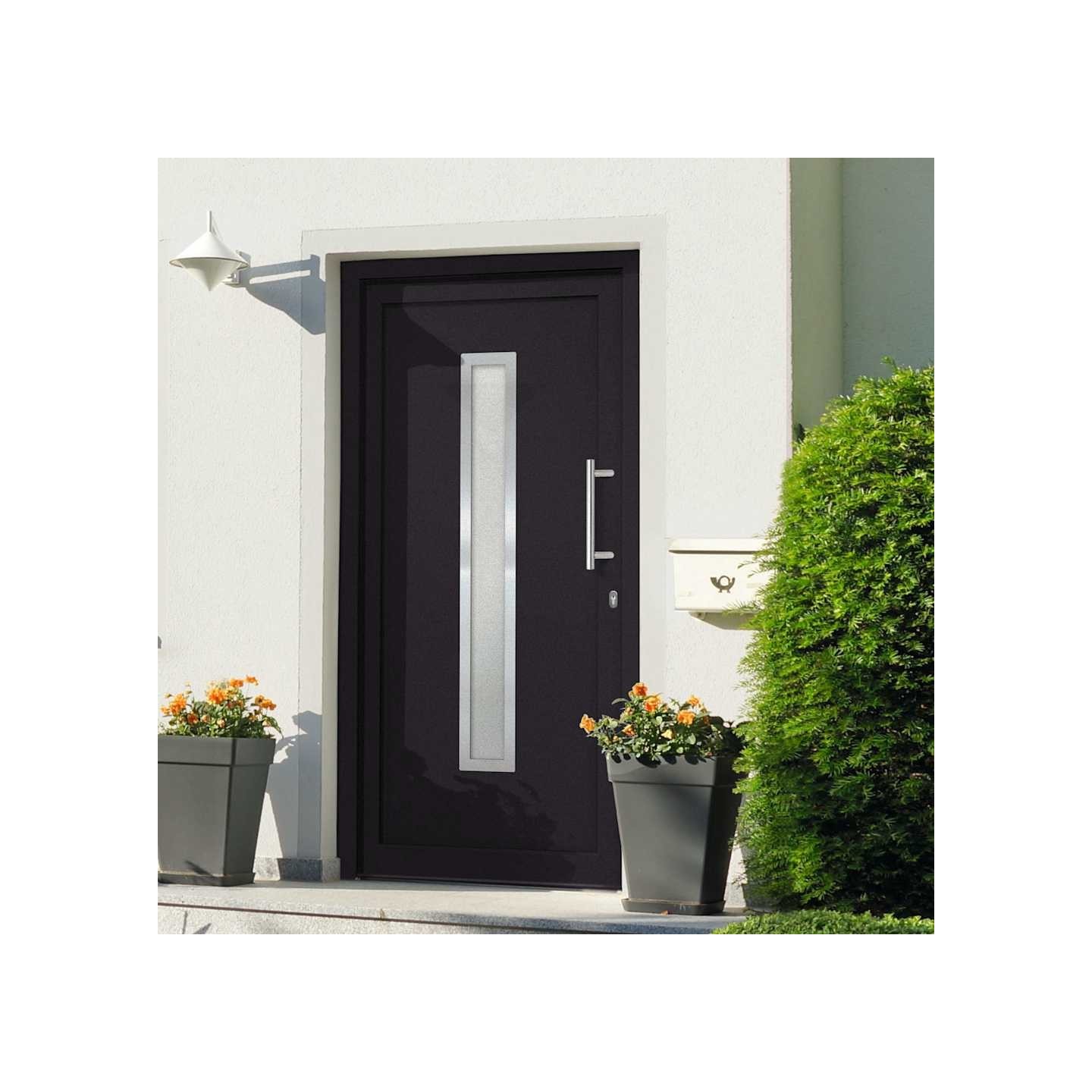 Porte d'entrée Anthracite 98x200 cm