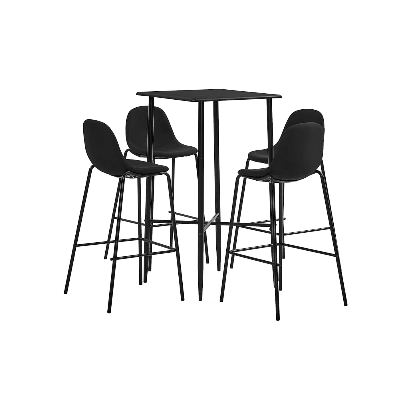 Ensemble de bar 5 pcs Tissu Noir