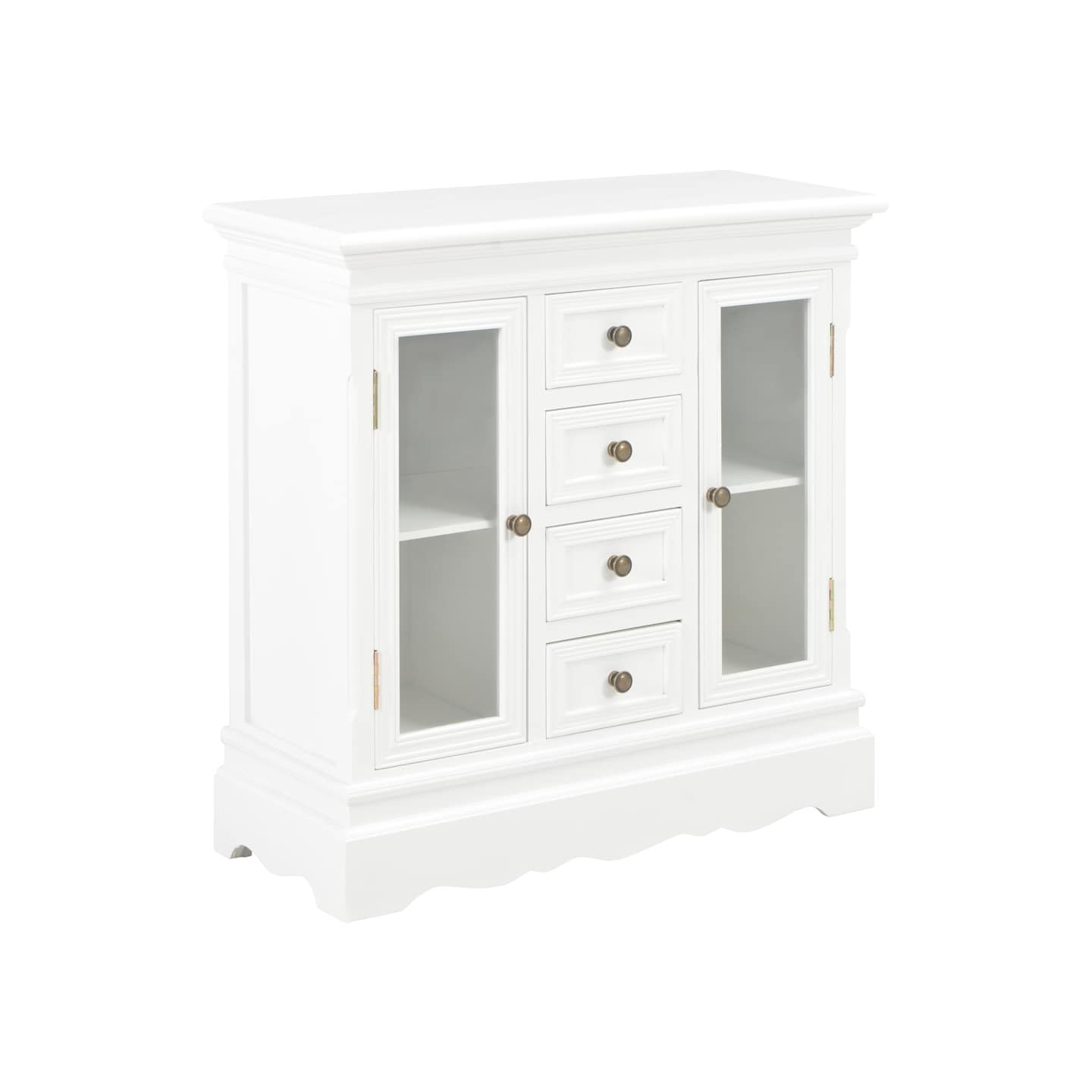 Buffet blanc 70x28x70 cm bois de pin massif