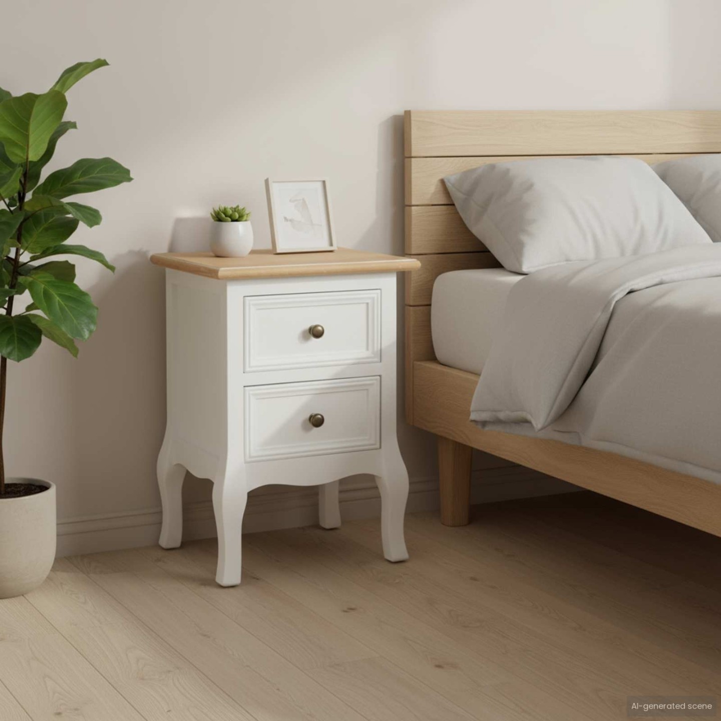 Tables de chevet 2 pcs blanc 35x30x49 cm MDF