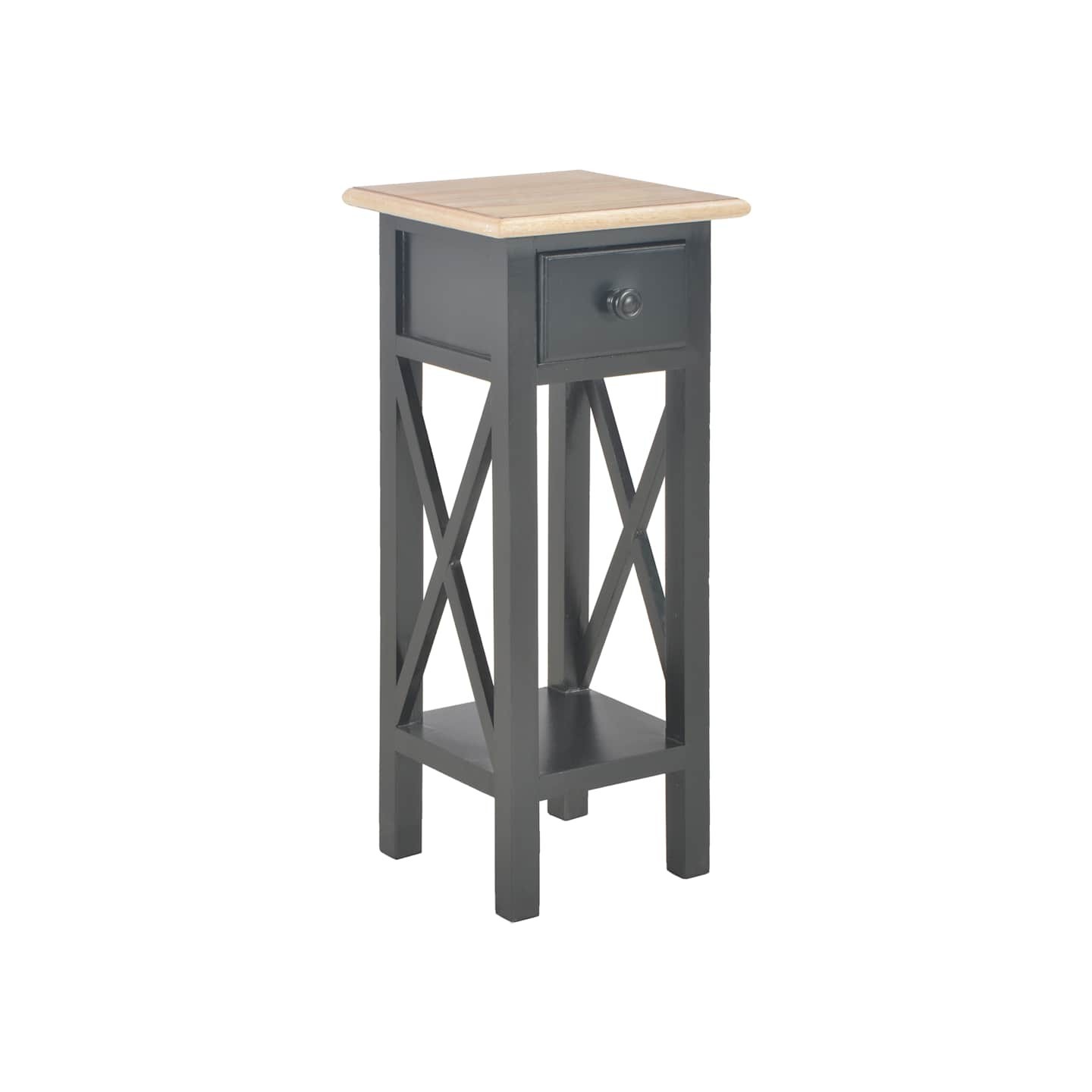Table d'appoint Noir 27 x 27 x 65,5 cm Bois