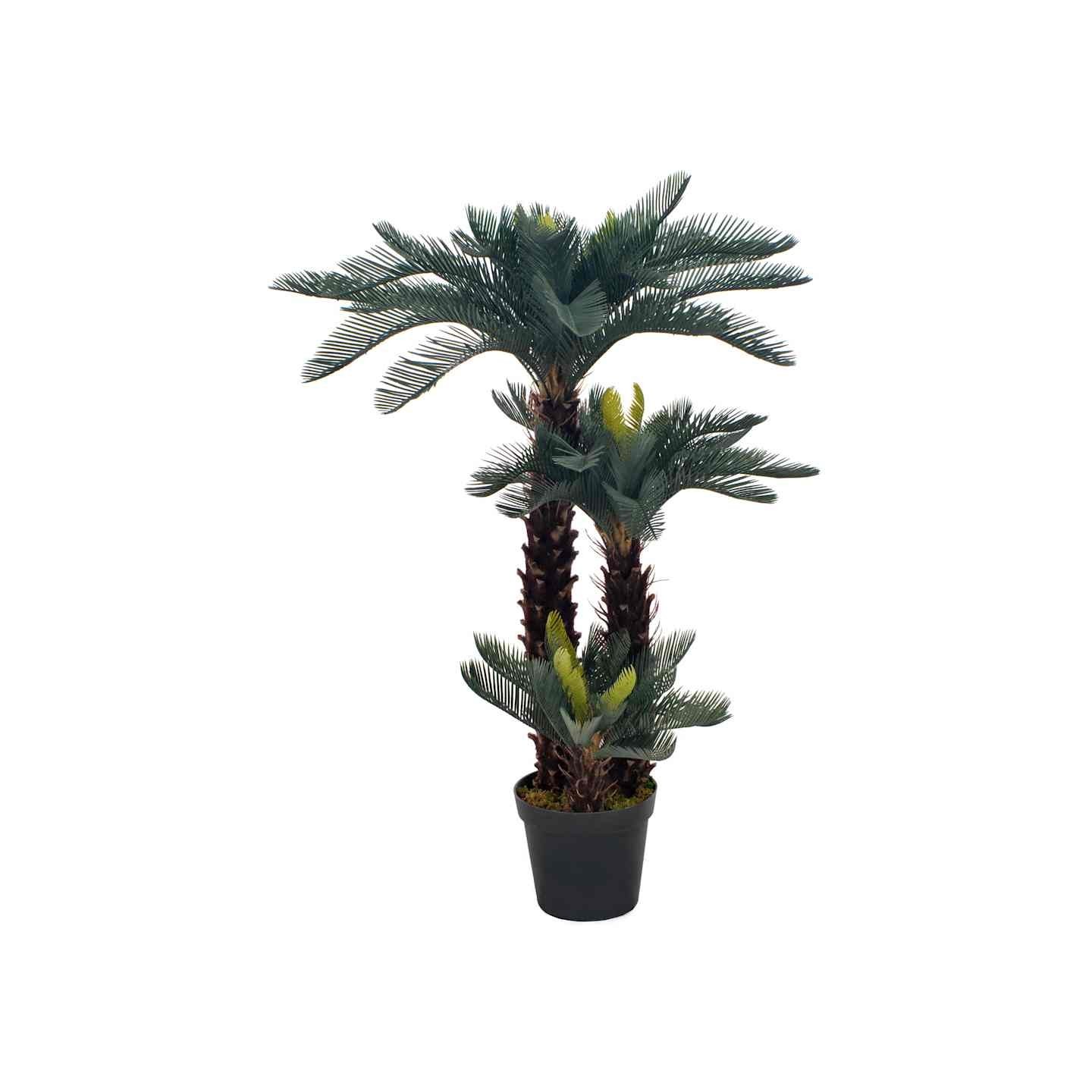 Plante artificielle avec pot Palmier Cycas Vert 125 cm