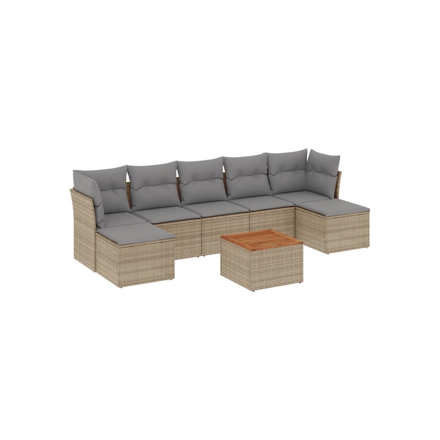 Patio Sofa Set Mélange de beige et de gris clair