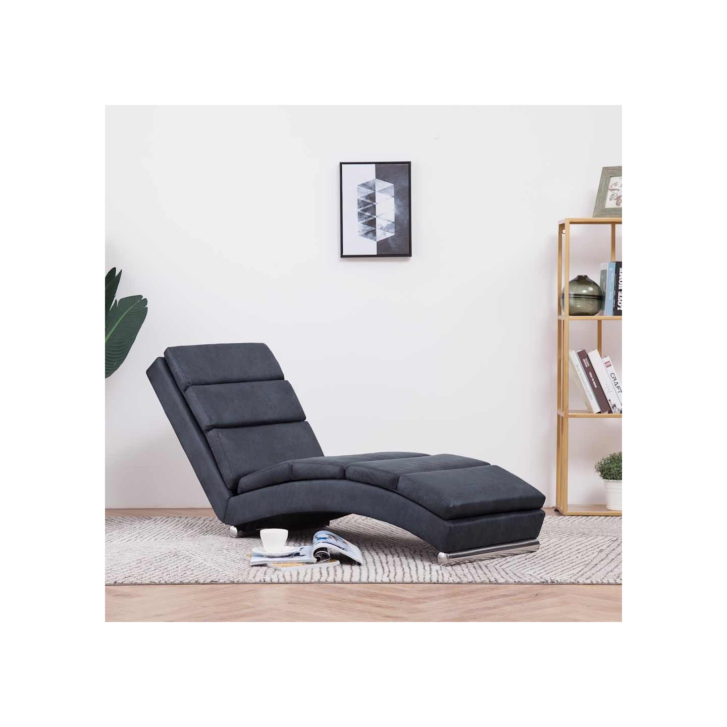 Chaise longue Gris Similicuir daim