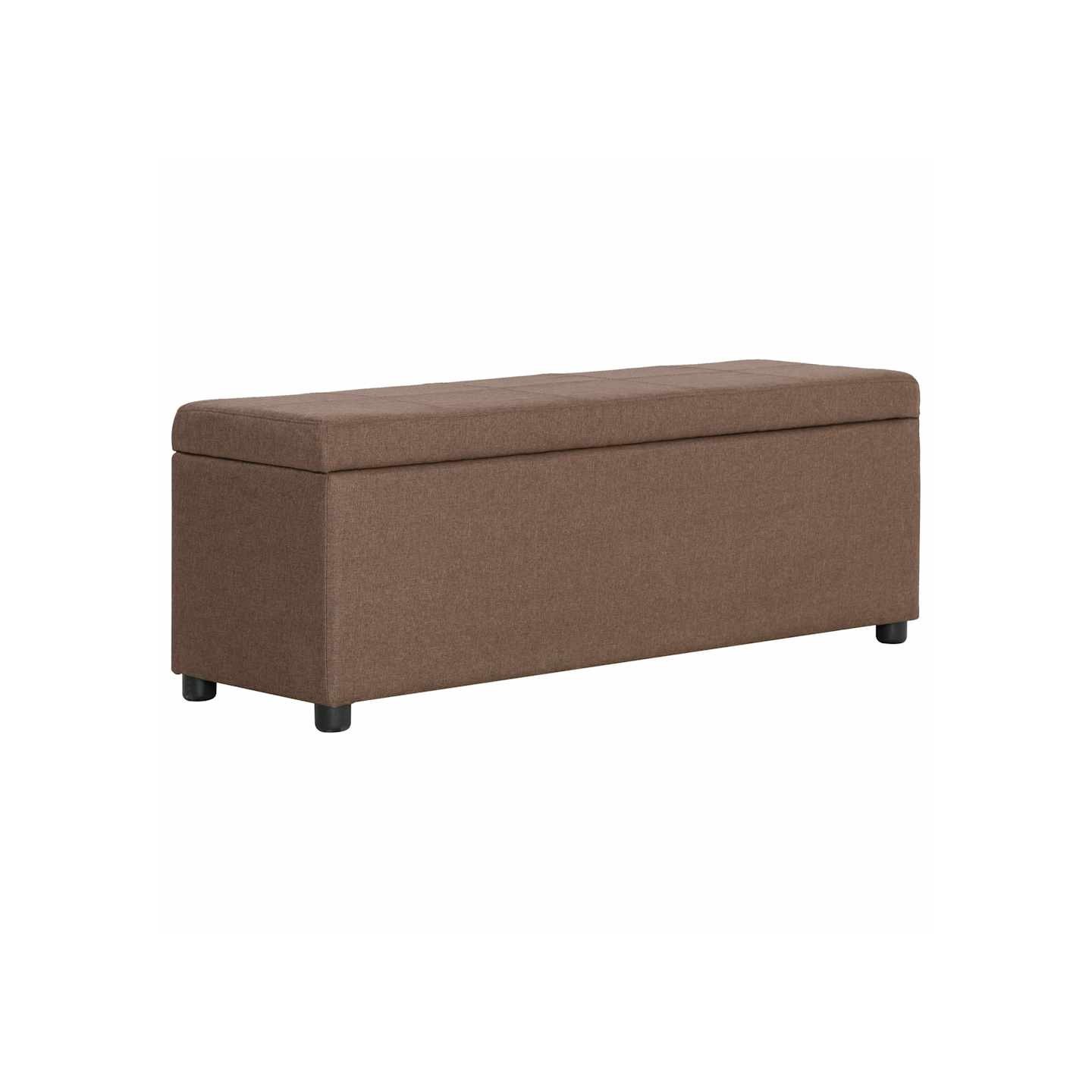 Banc avec compartiment de rangement 116 cm Marron Polyester