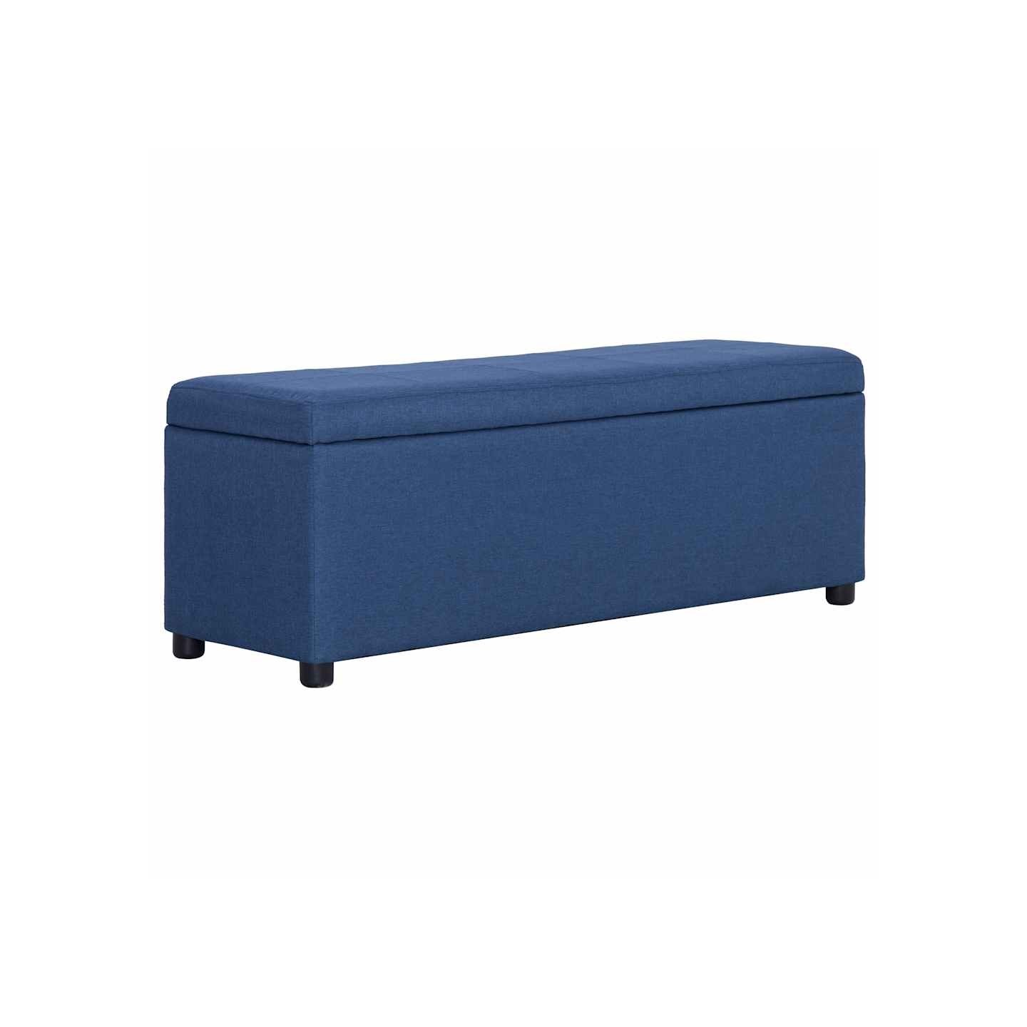Banc avec compartiment de rangement 116 cm Bleu Polyester