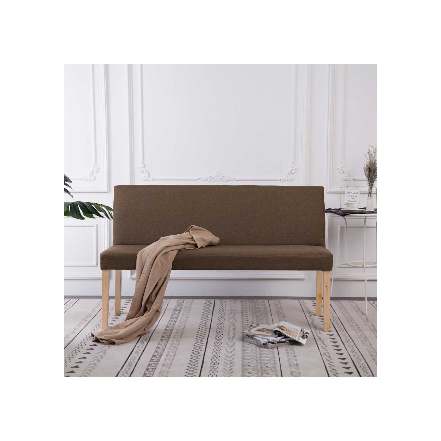 Banc 139,5 cm Marron Polyester