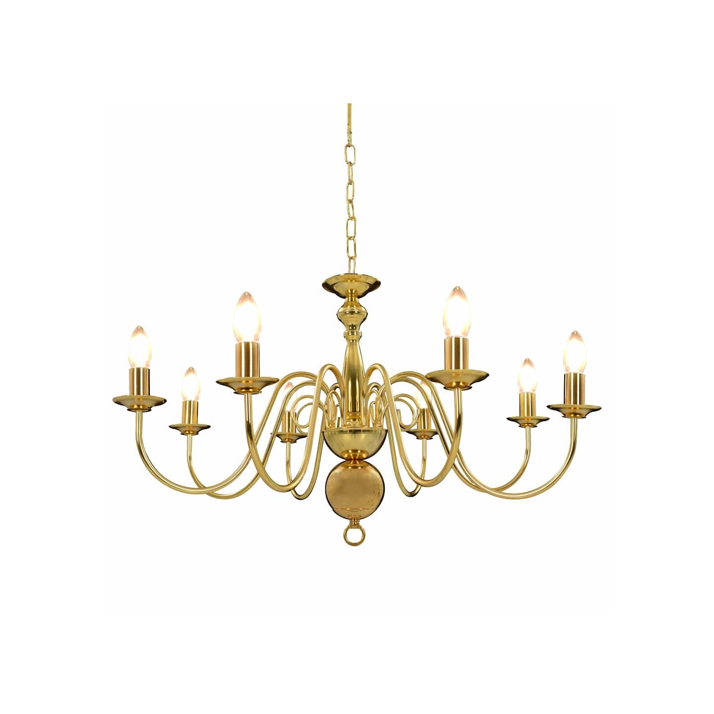 Lustre Doré 8 ampoules E14