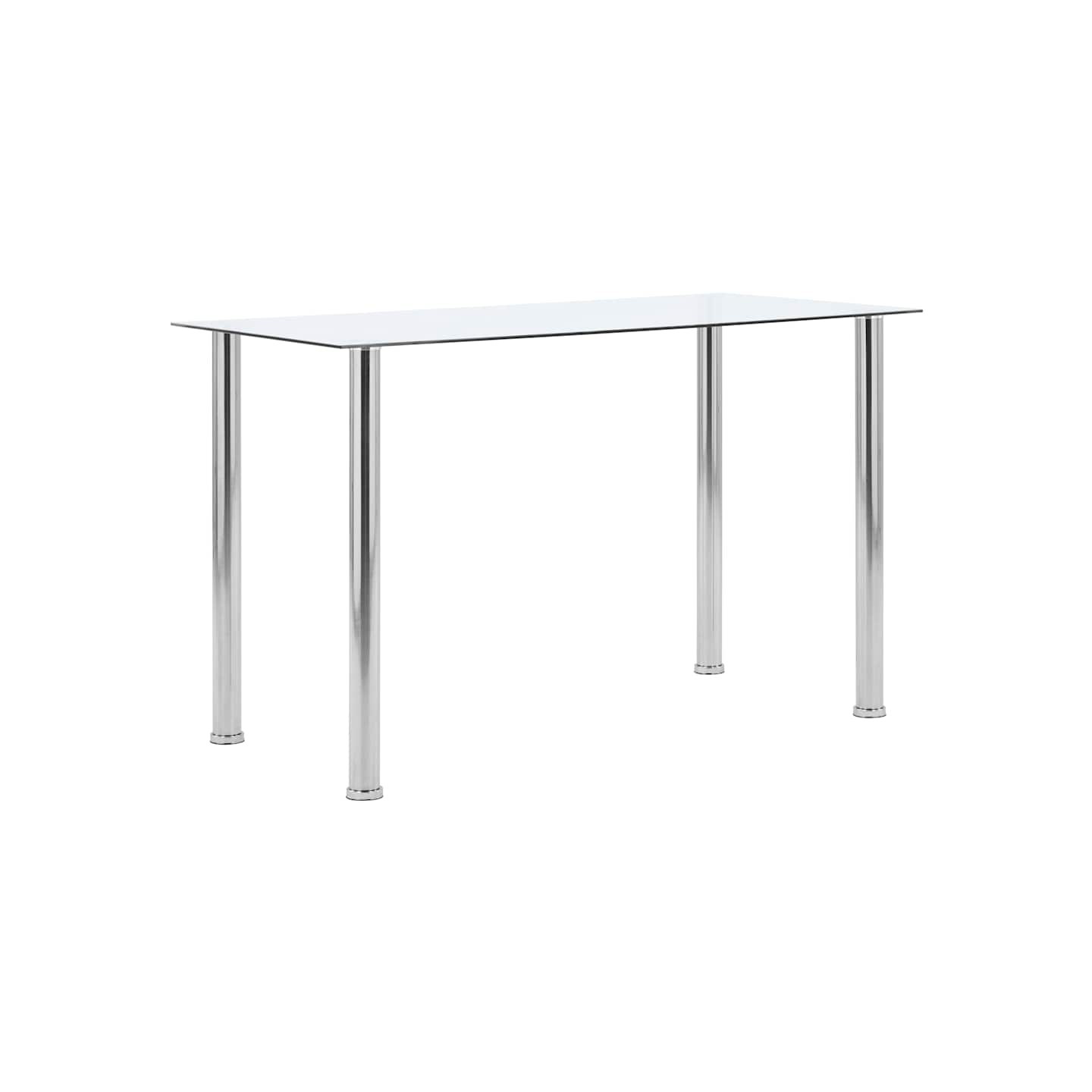Table à manger Transparent 120x60x75 cm Verre trempé