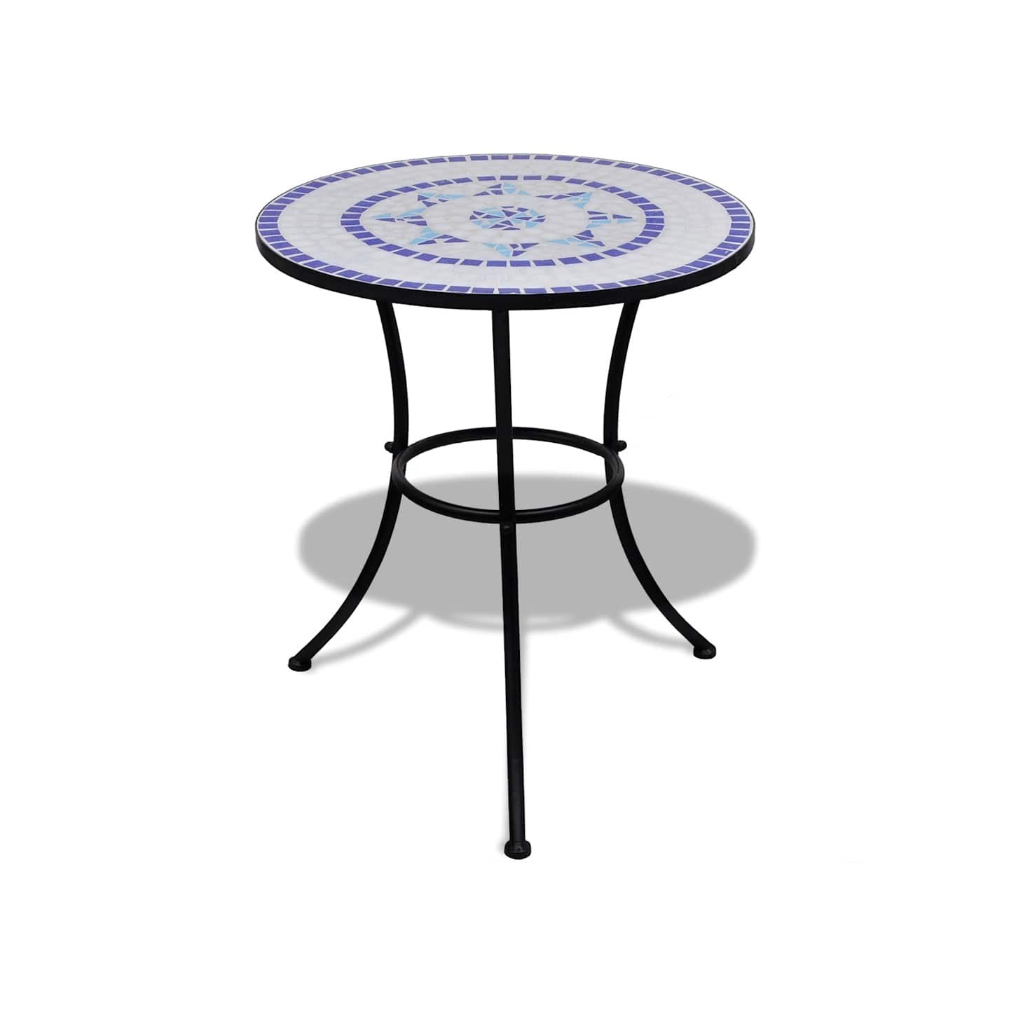 Ensemble de bistro 3 pcs Carreaux céramiques Bleu et blanc