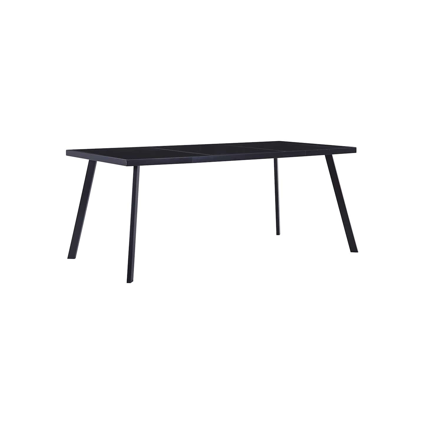 Table à manger Noir 160x80x75 cm Verre trempé