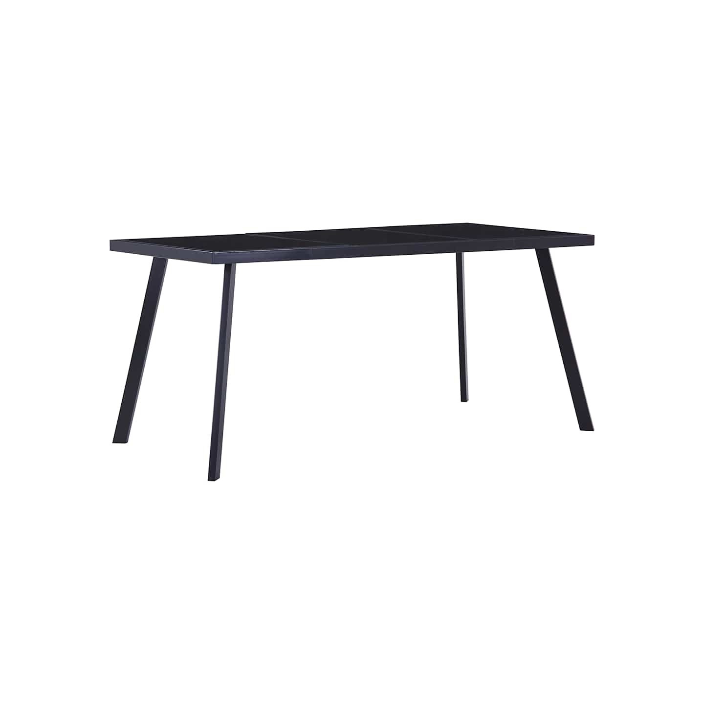 Table à manger Noir 180x90x75 cm Verre trempé