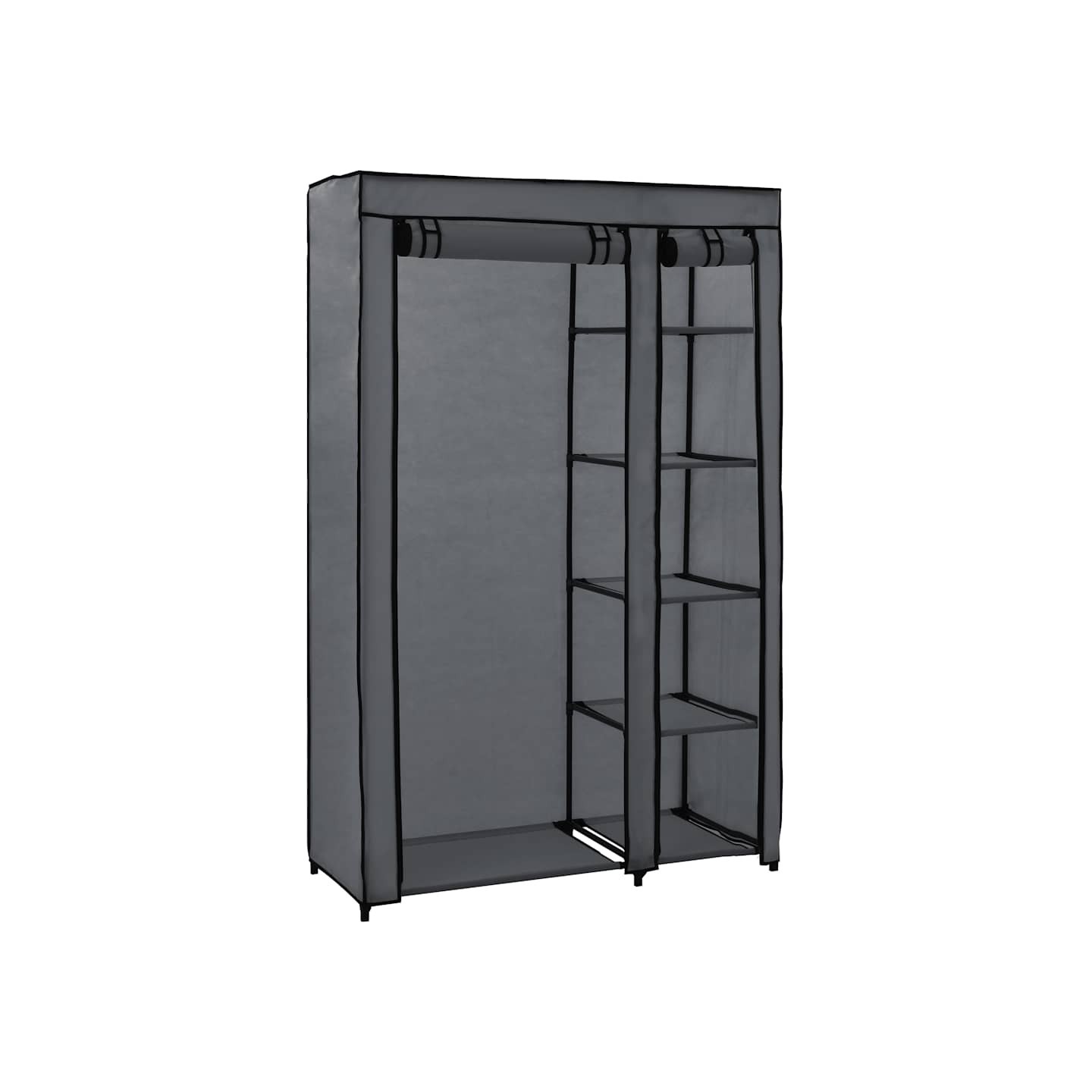 Garde-robe pliable Gris 110x45x175 cm Tissu