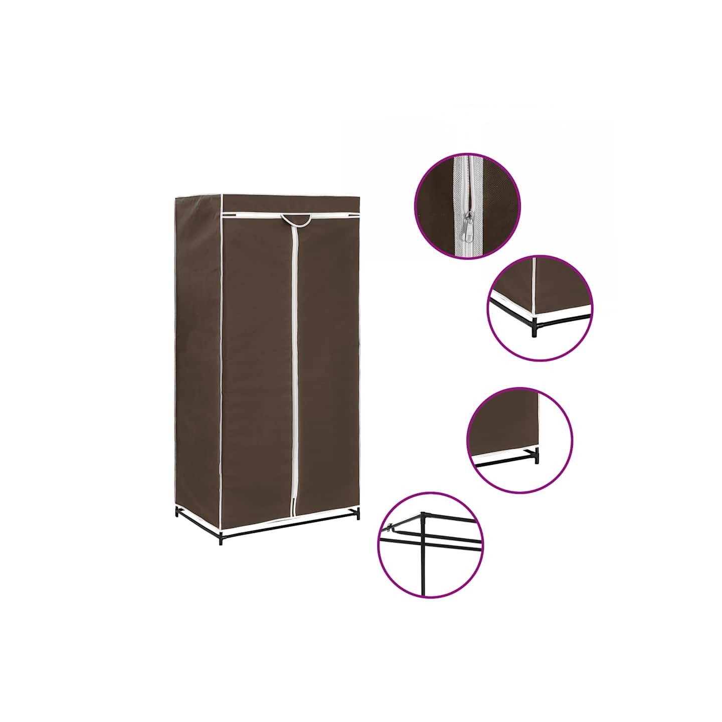 Garde-robe Marron 75x50x160 cm