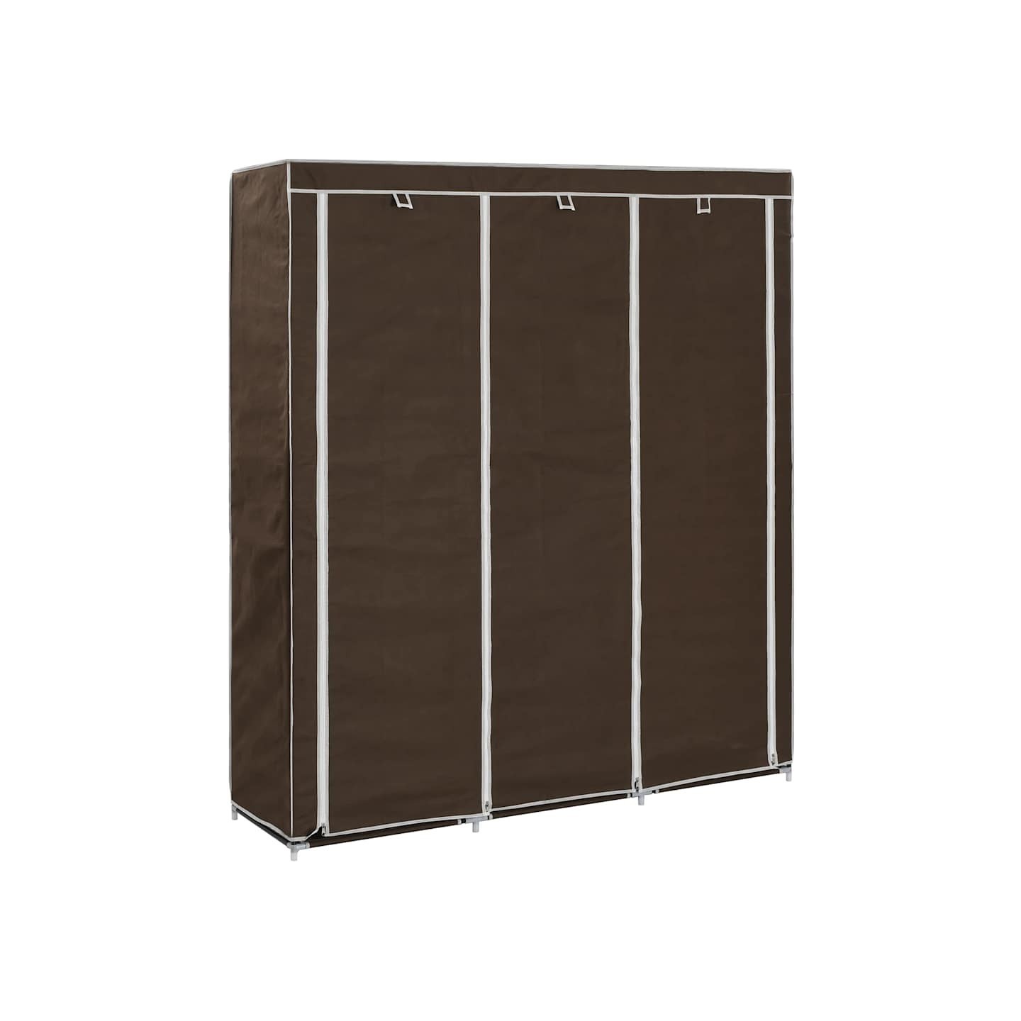 Armoire avec compartiments et barres Marron 150x45x175 cm Tissu