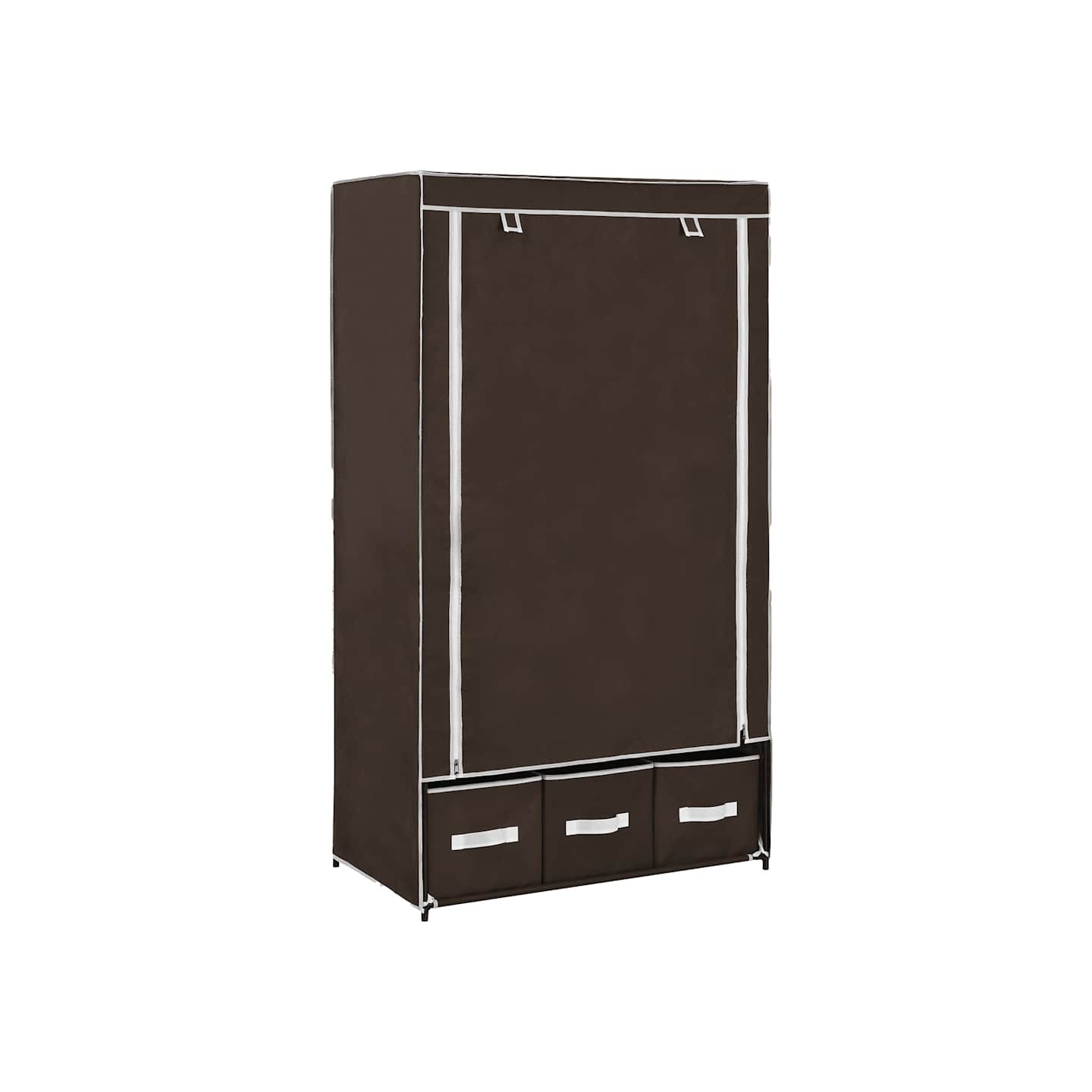 Garde-robe Marron 87x49x159 cm Tissu