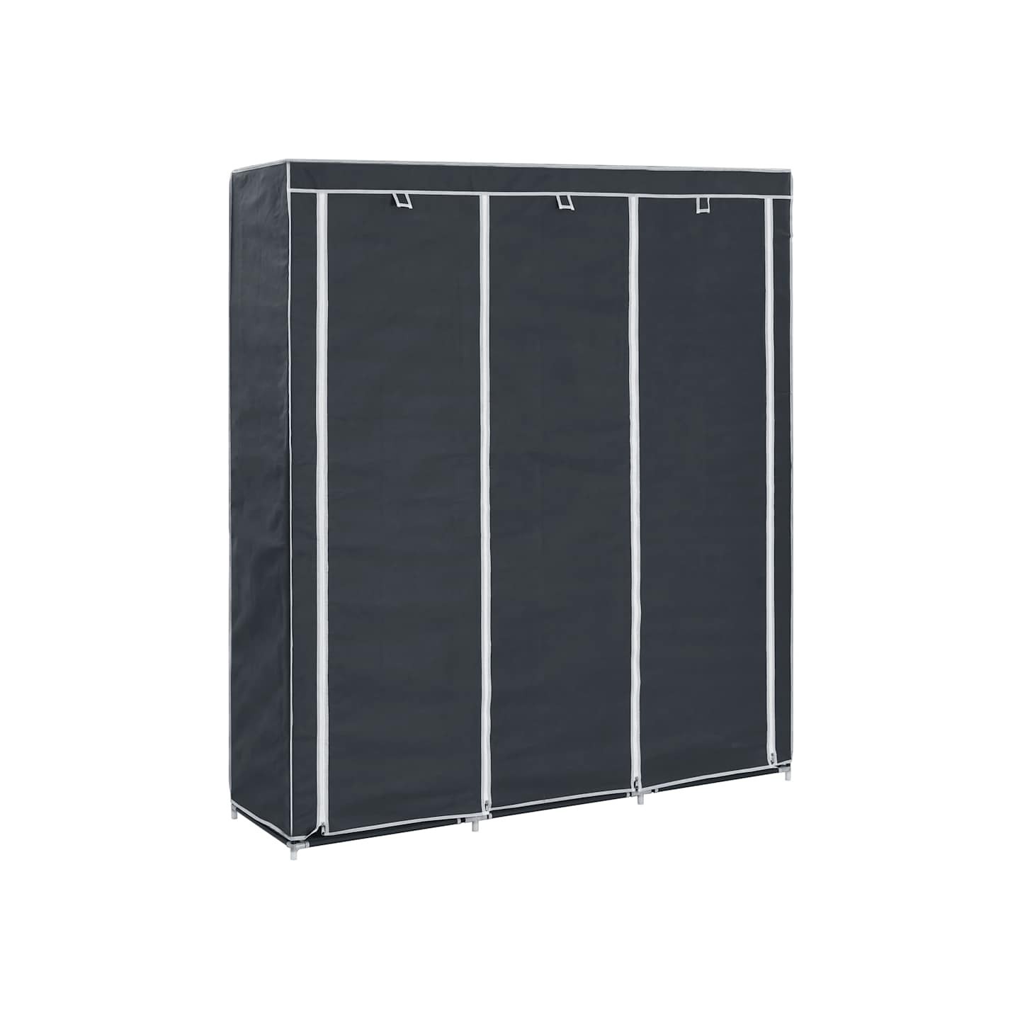 Armoire avec compartiments et barres Noir 150x45x175 cm Tissu