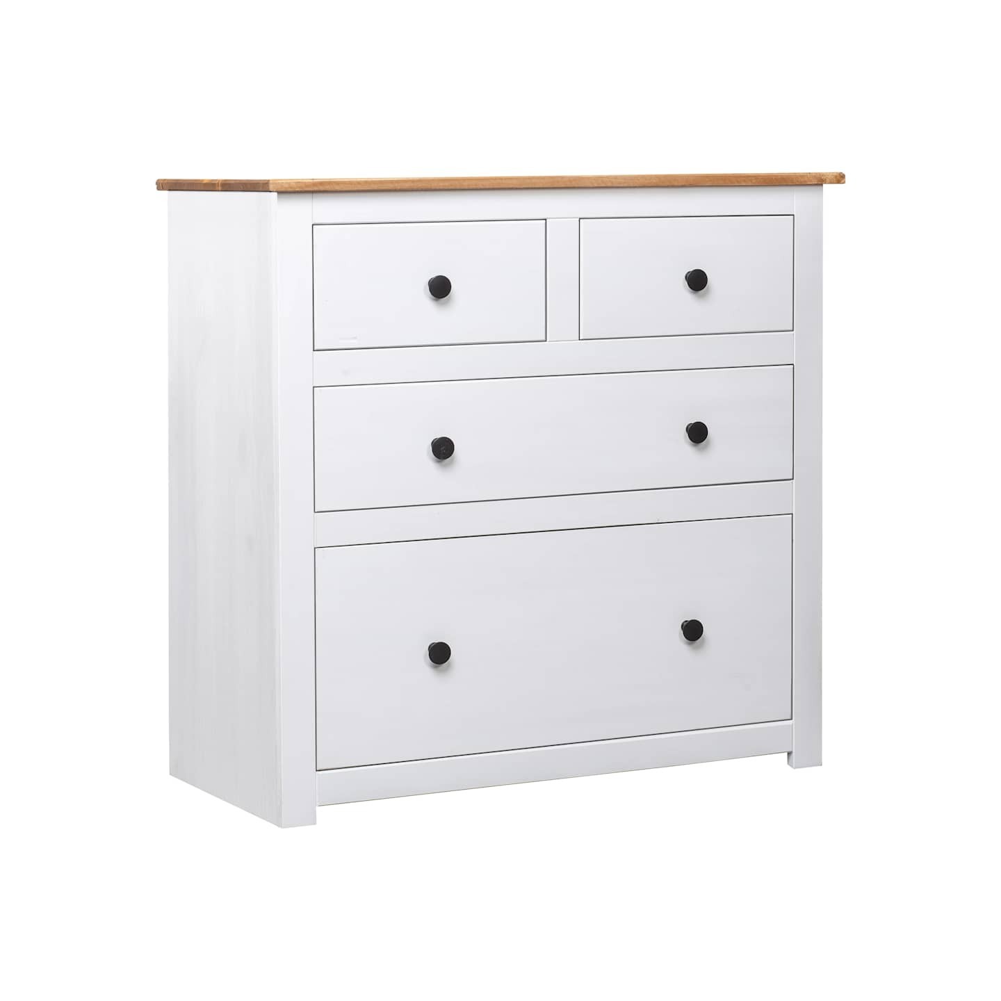 Buffet Blanc 80x40x83 cm Pin Gamme Panama