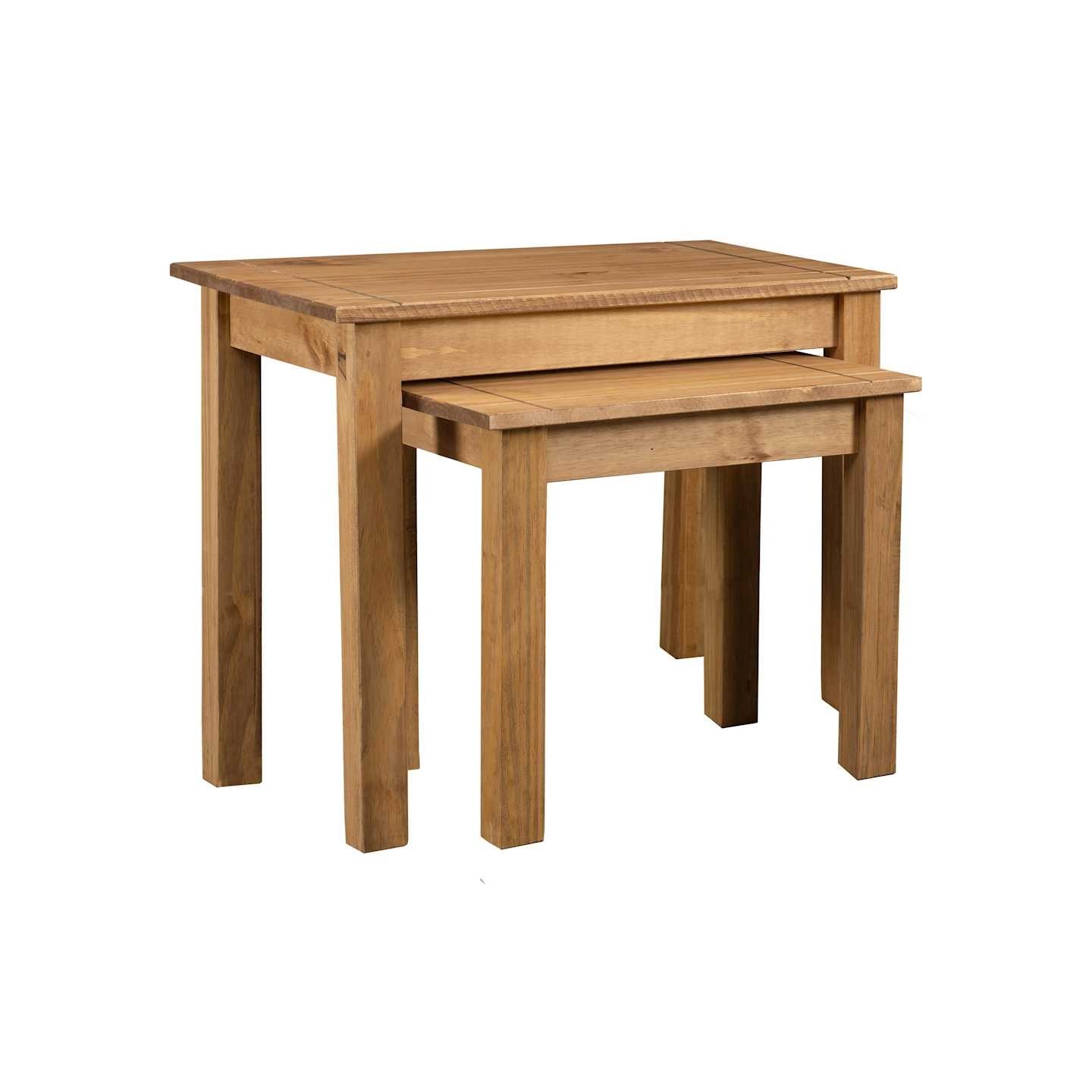 Tables gigognes 2 pcs Bois de pin massif Assortiment Panama