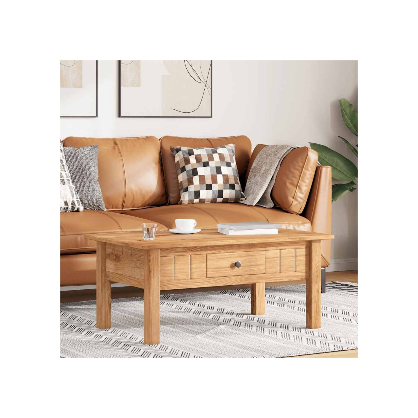 Table basse 100x60x43,5 cm Pin massif Assortiment Panama