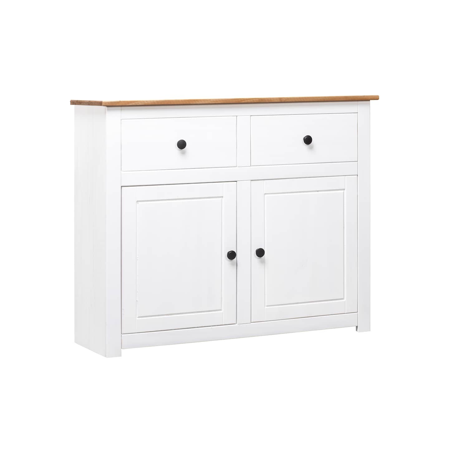Buffet Blanc 93x40x80 cm Pin Gamme Panama