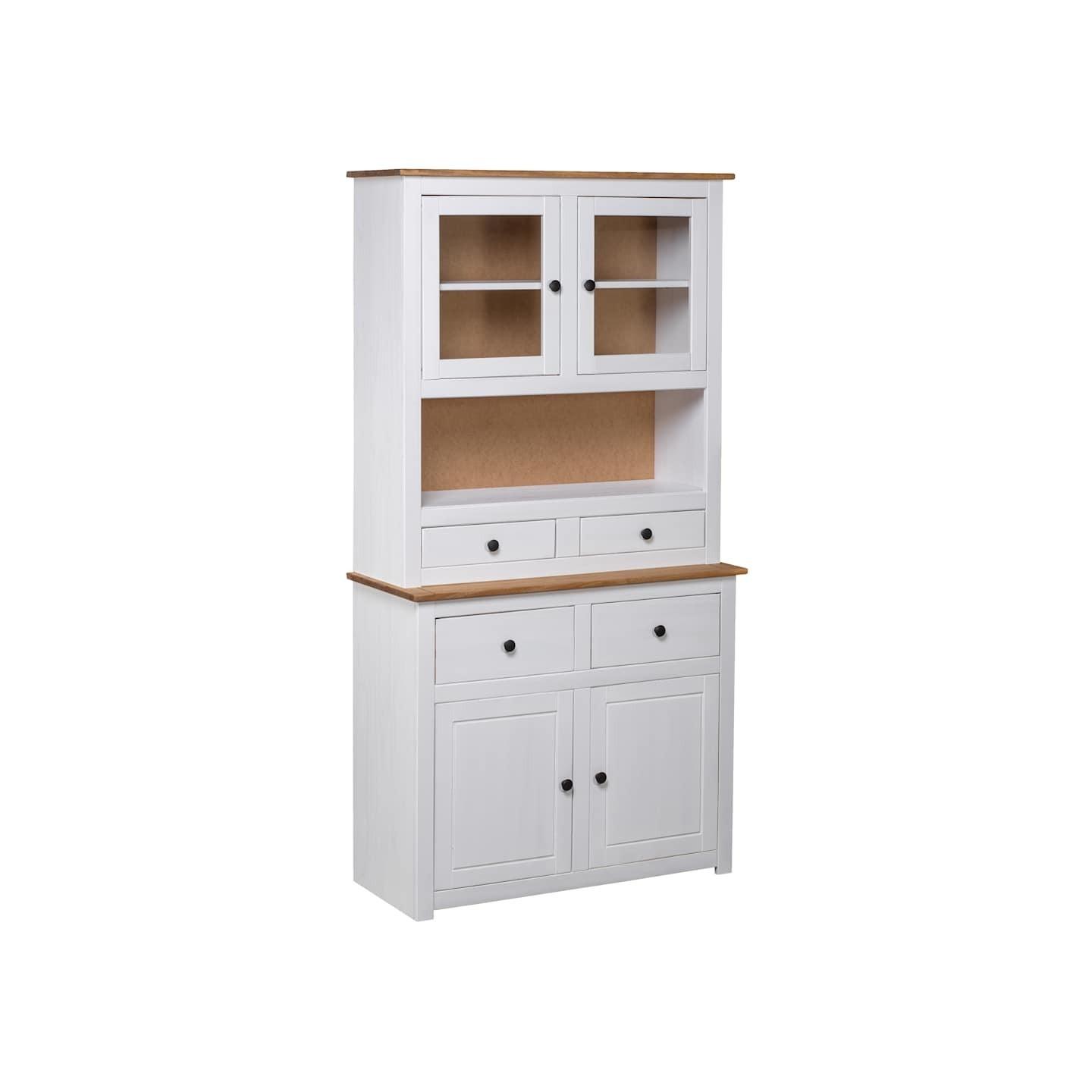 Buffet haut Blanc 93x40,5x180 cm Pin Gamme Panama