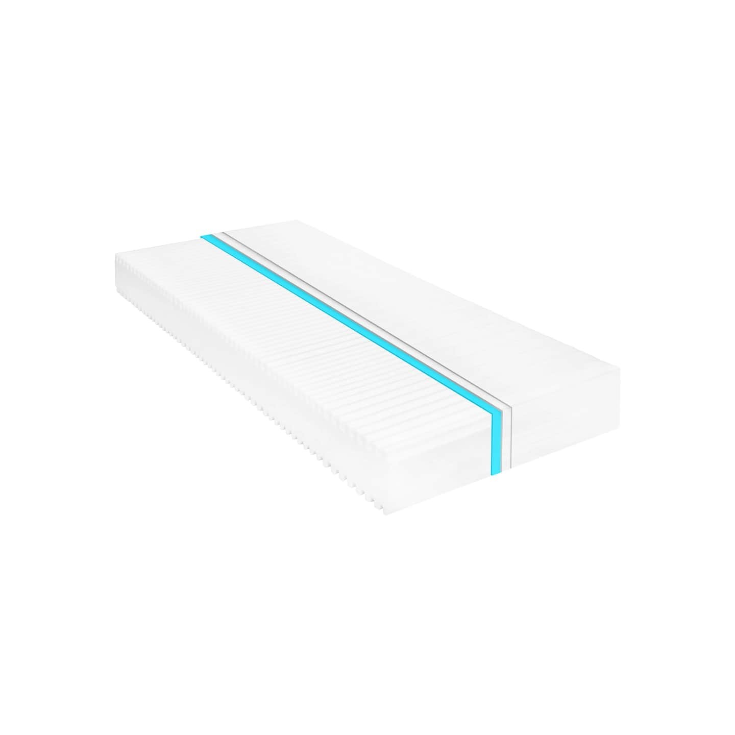 Matelas 100 x 200 cm 7 zones Mousse PU 16 cm H2 H3