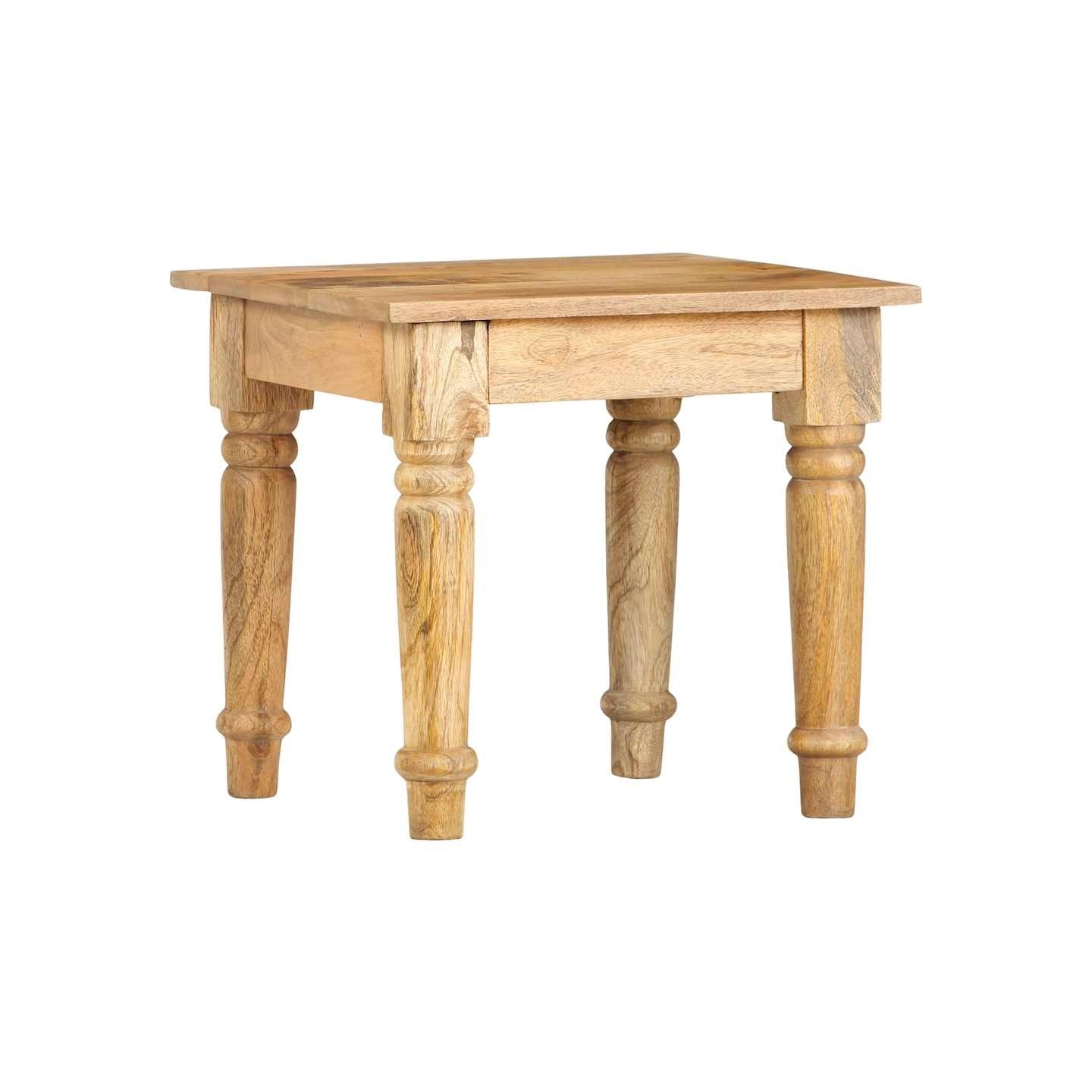Table d'appoint 43 x 43 x 40 cm Bois de manguier massif