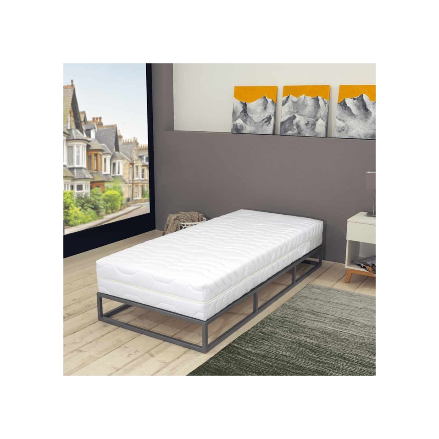 Matelas 120 x 200 cm 7 zones Ressort ensaché 20 cm H3