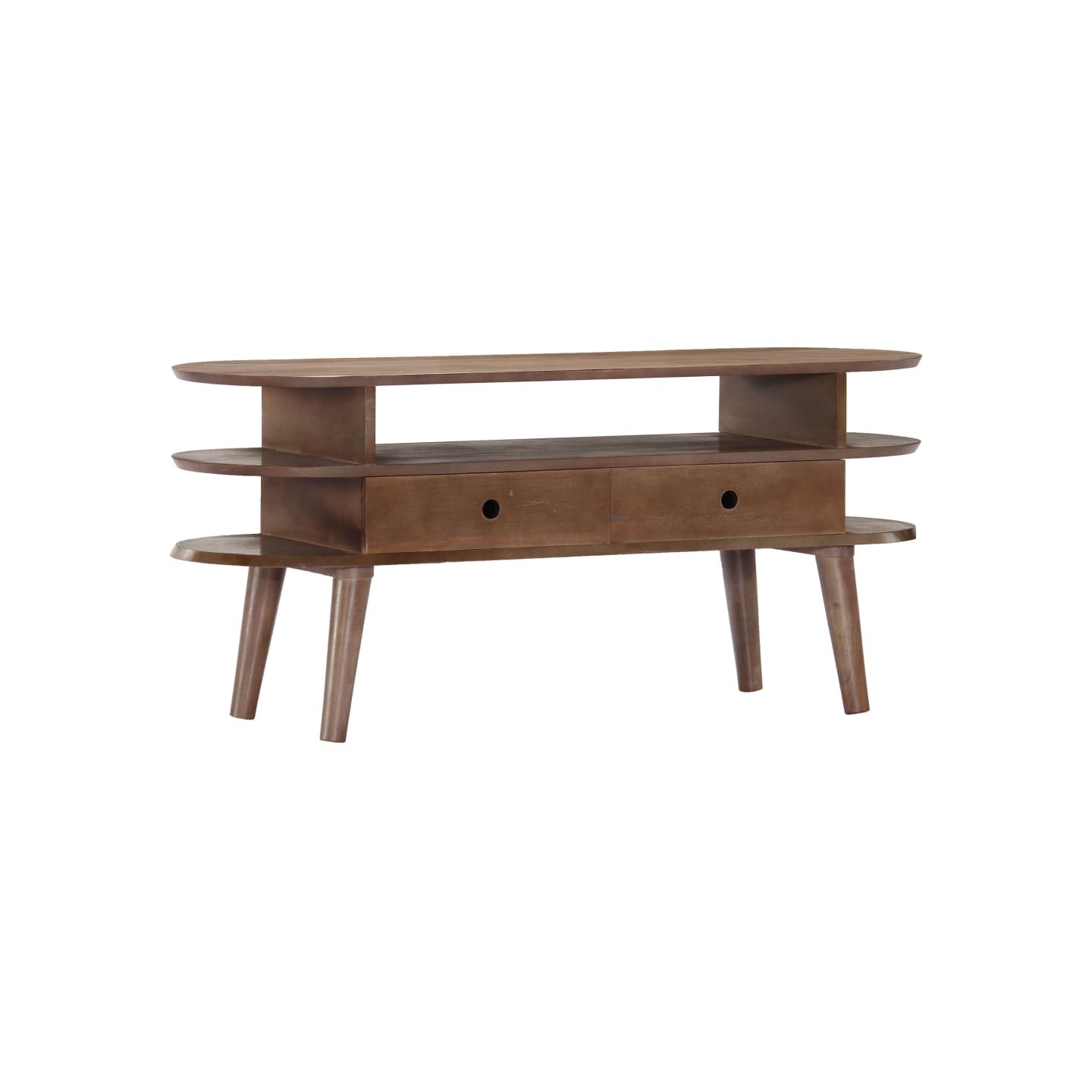 Meuble TV 110x35x50 cm Bois d'acacia solide