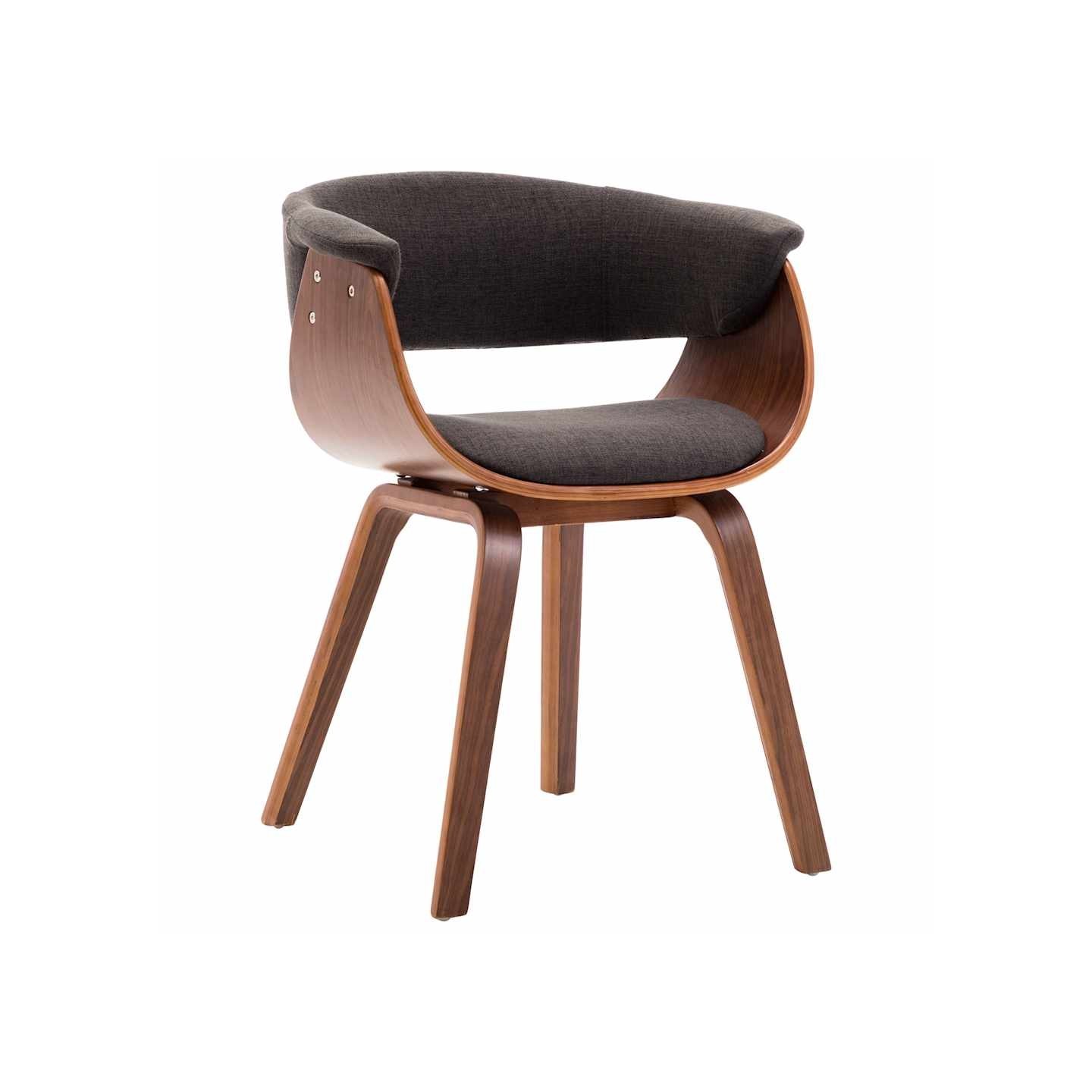 Chaise à manger Gris Bois courbé et tissu