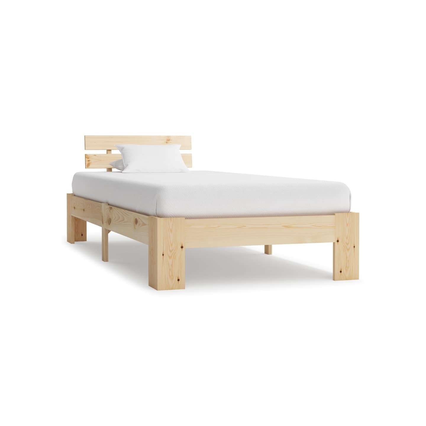 Cadre de lit sans matelas bois massif de pin 100x200 cm
