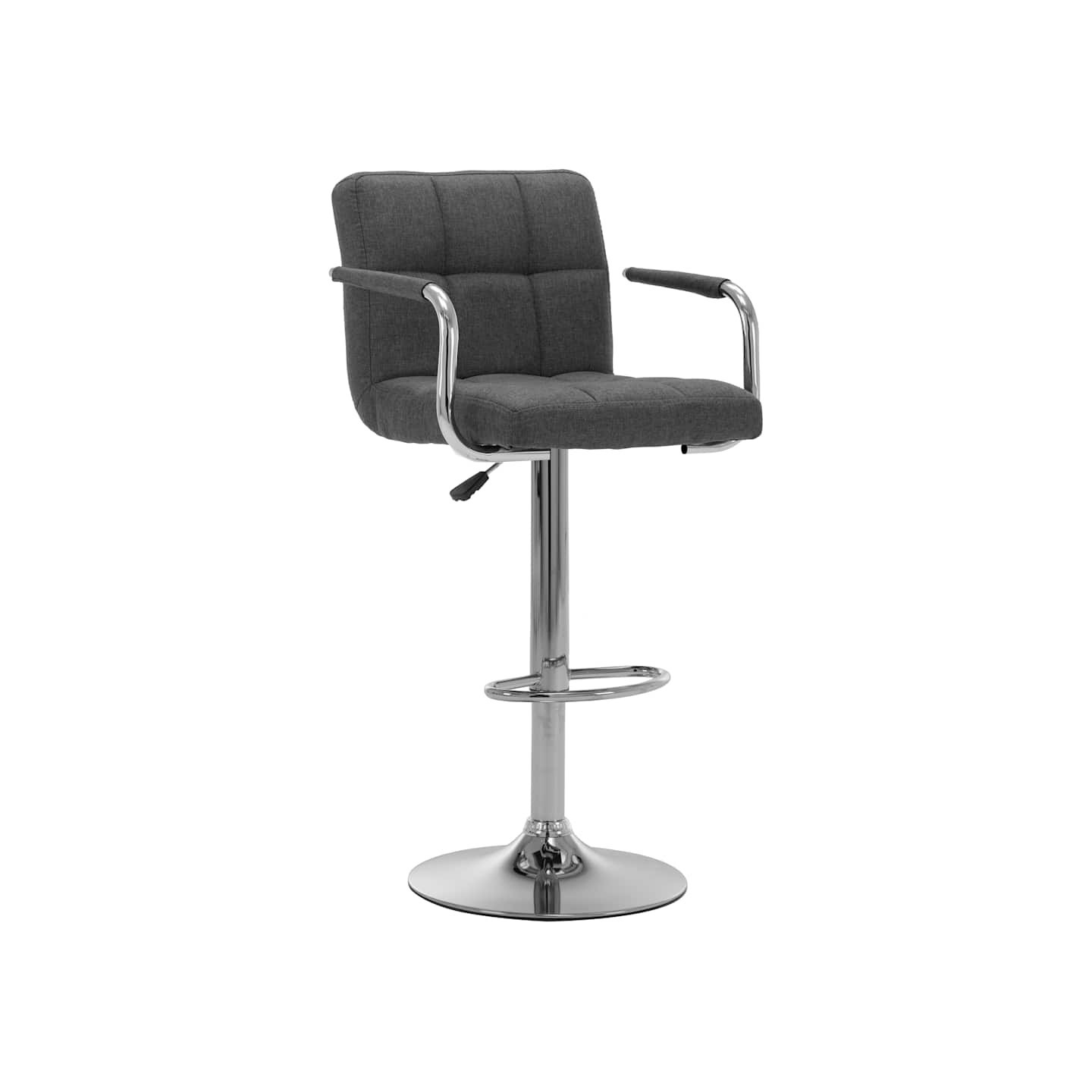 Chaise de bar Gris foncé Tissu