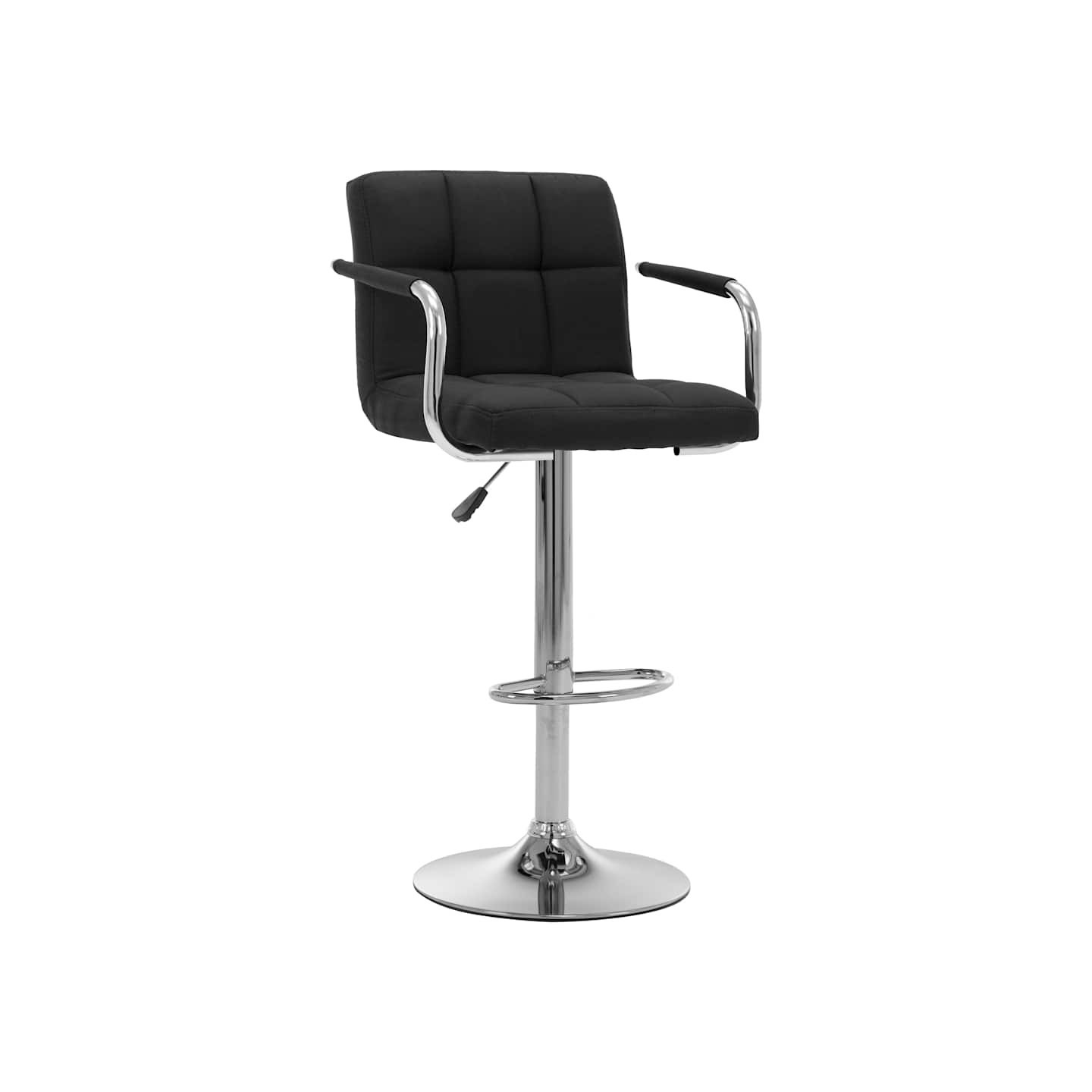 Chaise de bar Noir Tissu