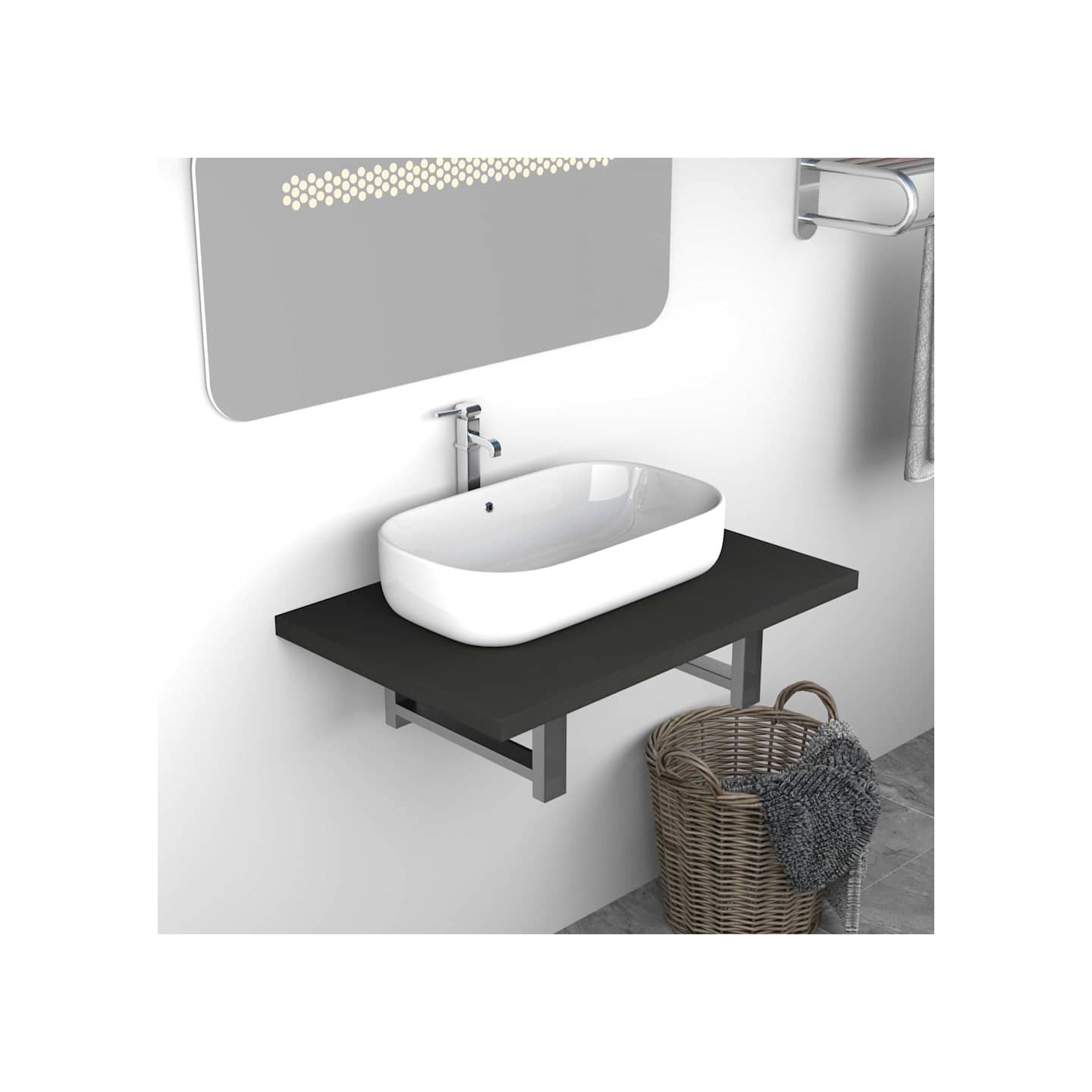 Meuble de salle de bain Gris 60x40x16,3 cm