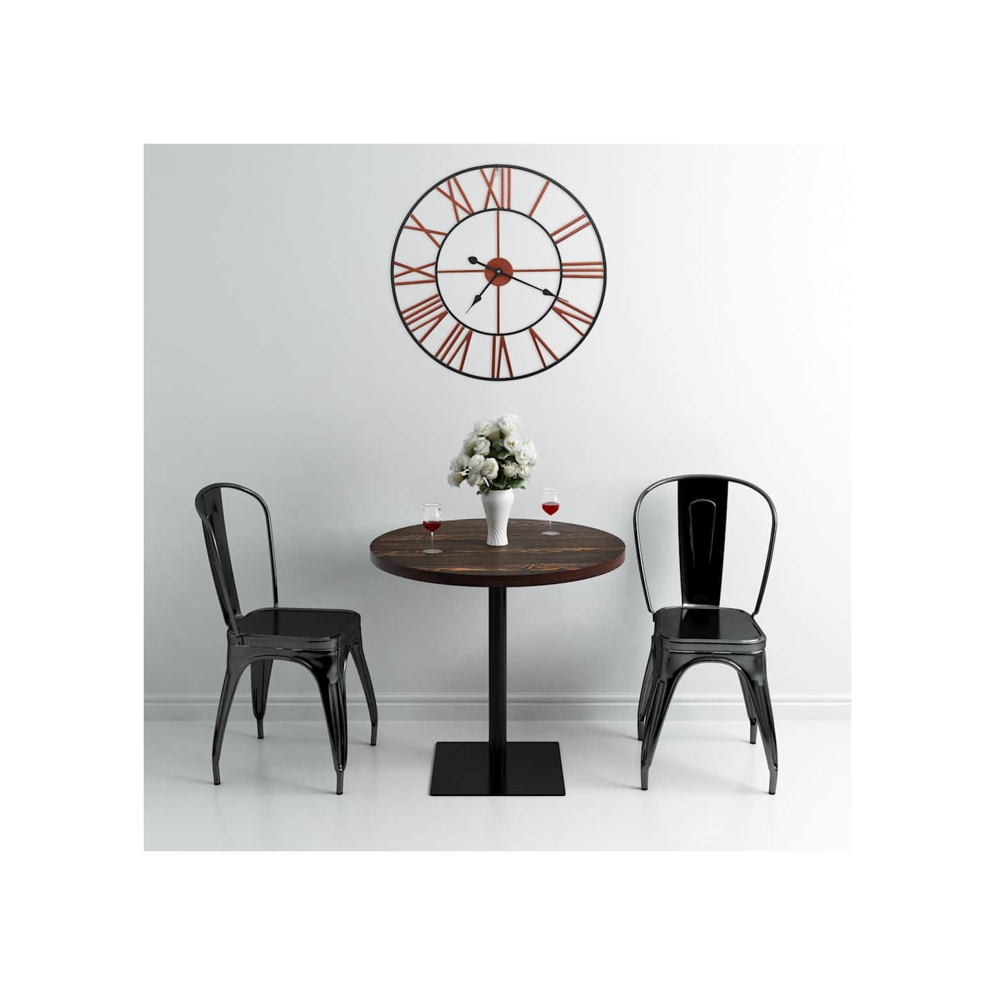 Horloge murale Métal 58 cm Rouge