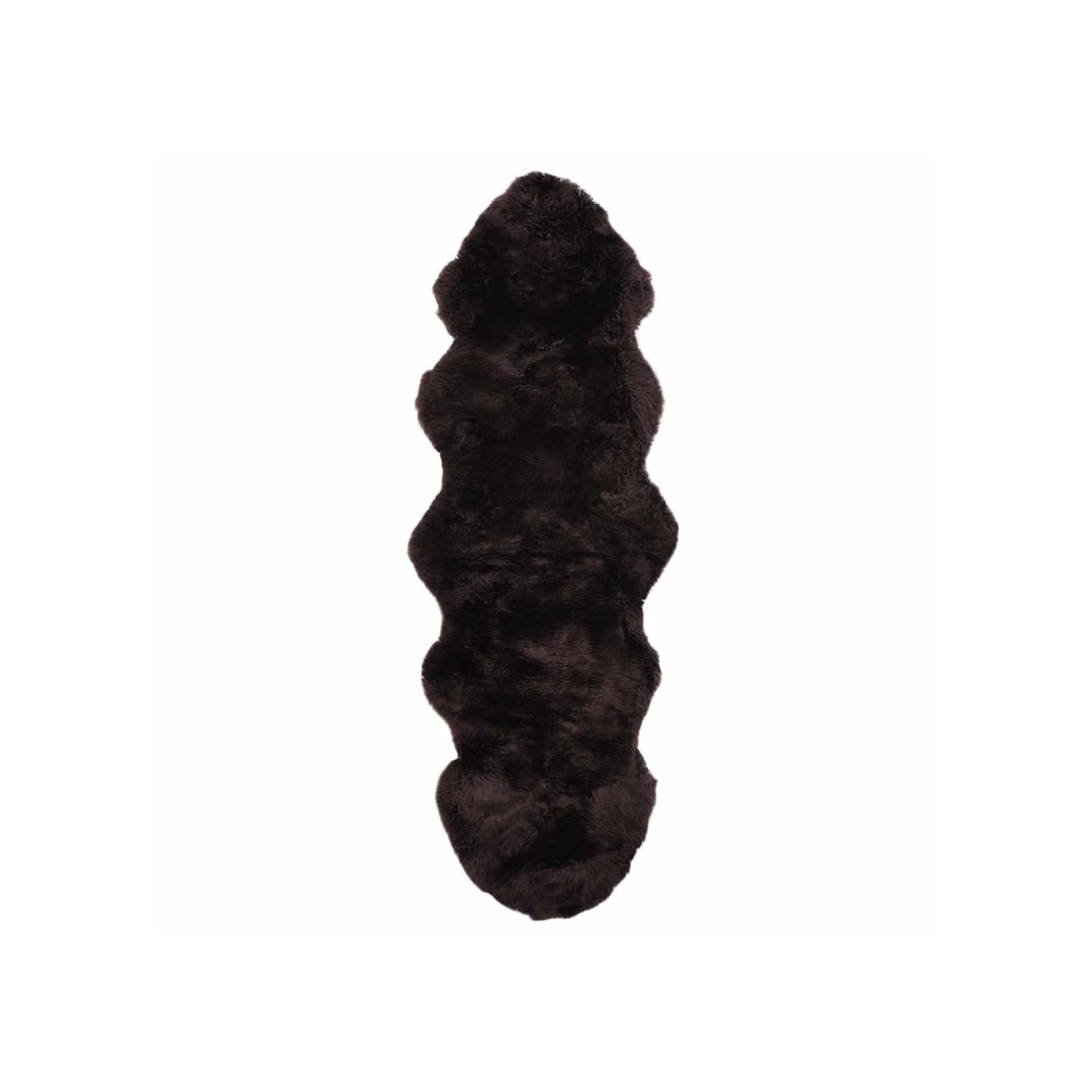 Tapis en peau de mouton 60 x 180 cm Marron