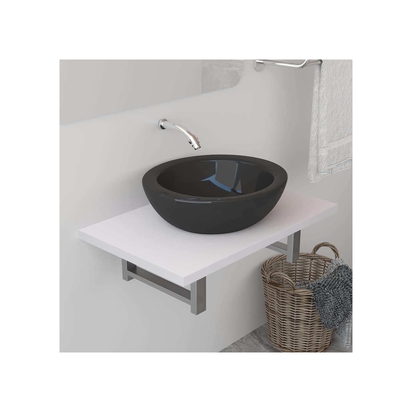 Meuble de salle de bain Blanc 60x40x16,3 cm