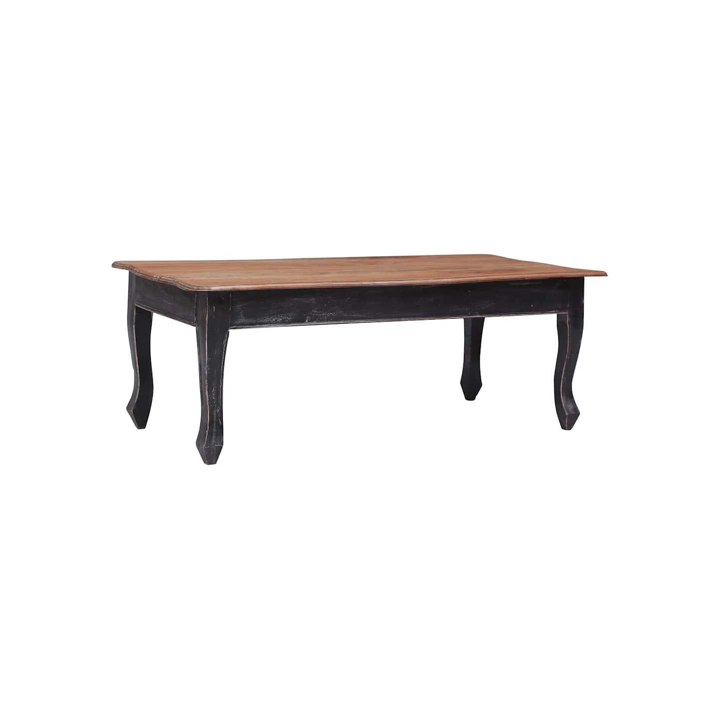 Table basse Noir 120x60x45 cm Bois d'acajou massif