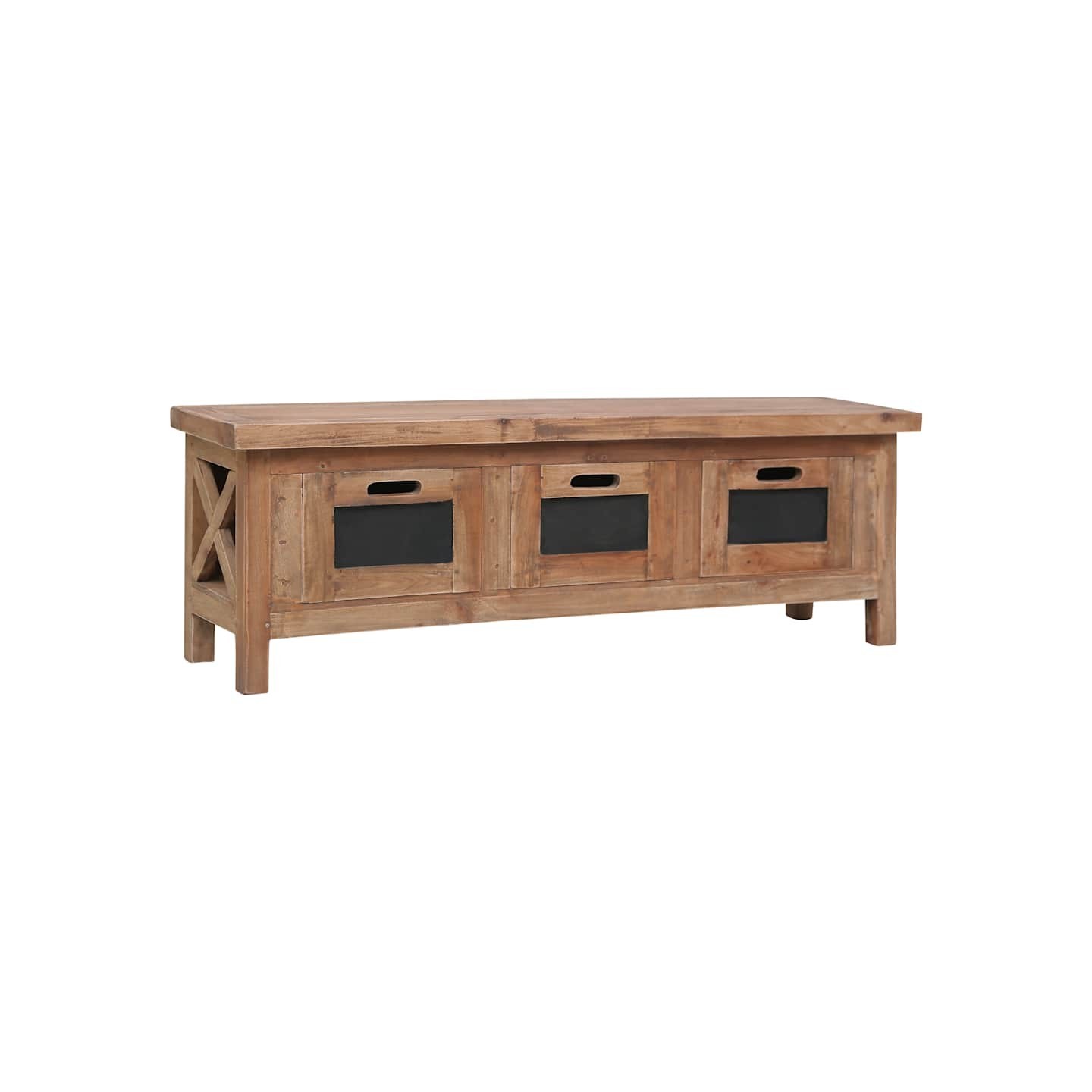 Meuble TV avec 3 tiroirs 120x30x40 cm Bois d'acajou massif