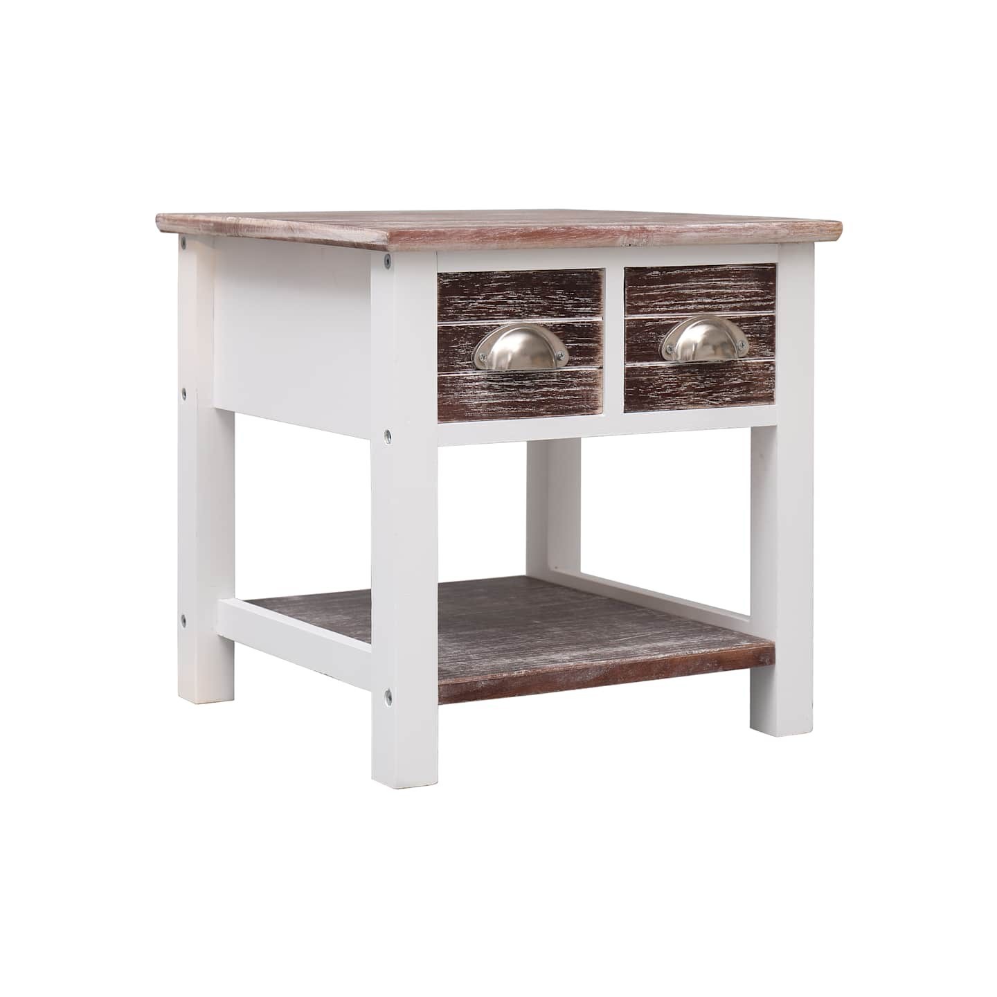 Table d'appoint Marron 40x40x40 cm Bois de Paulownia