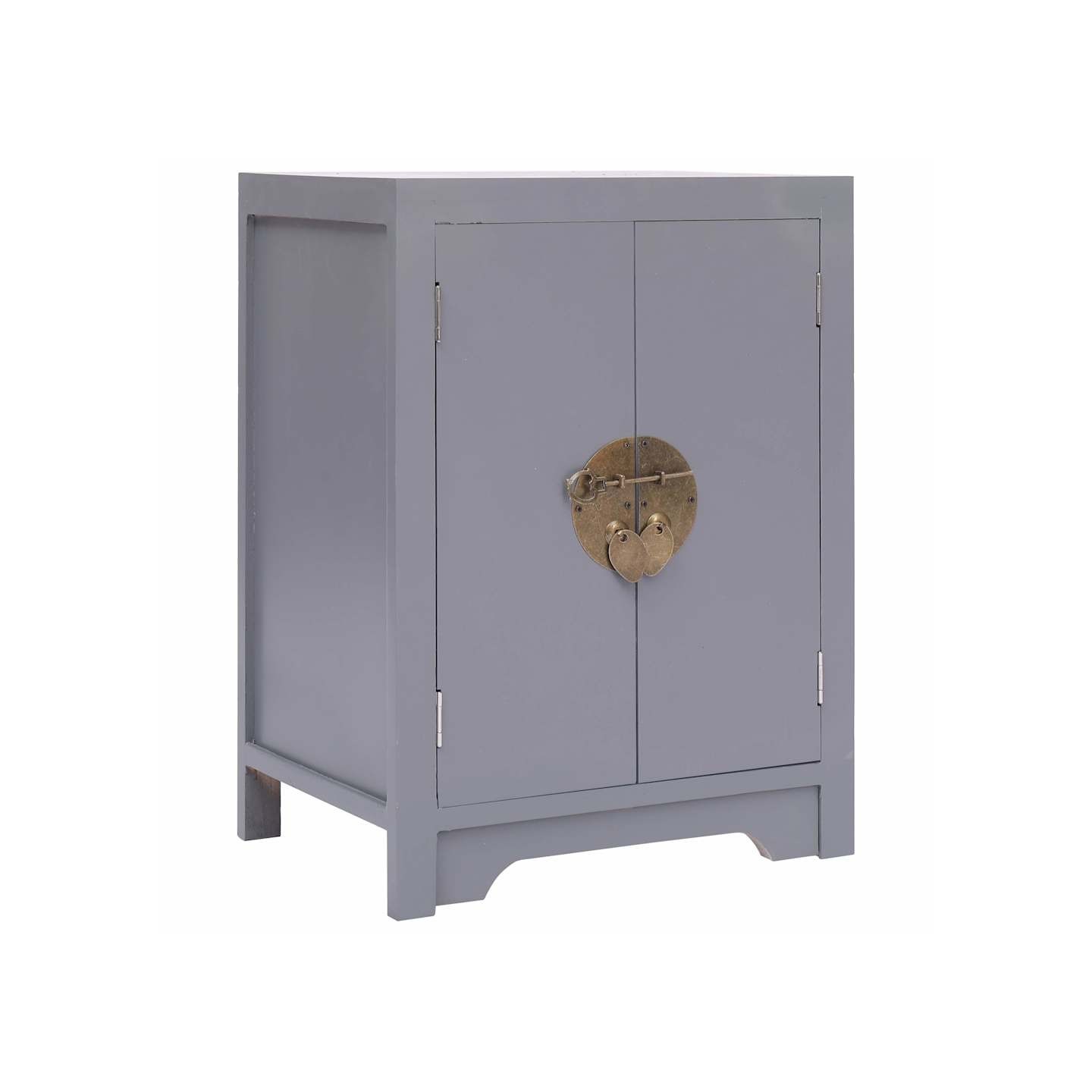 Table de chevet Gris 38x28x52 cm Bois de Paulownia
