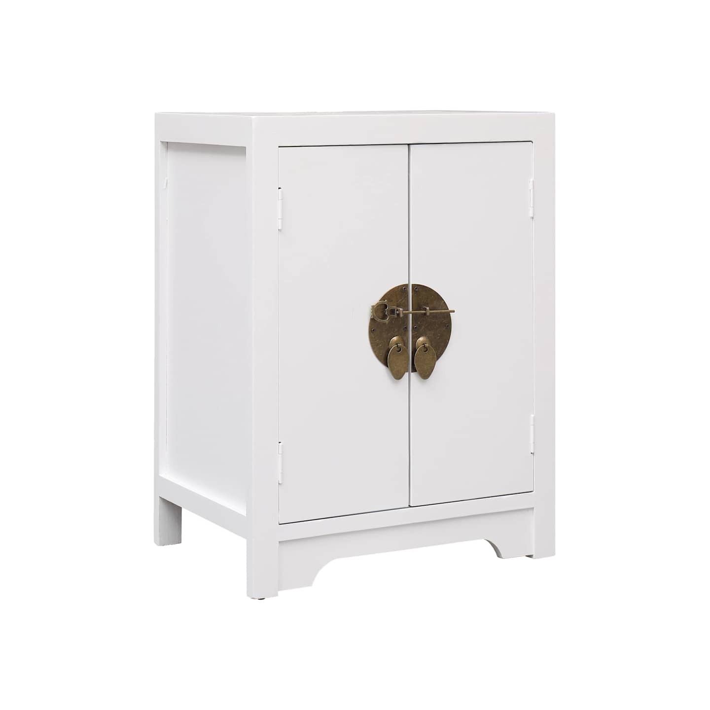 Table de chevet Blanc 38 x 28 x 52 cm Bois de Paulownia