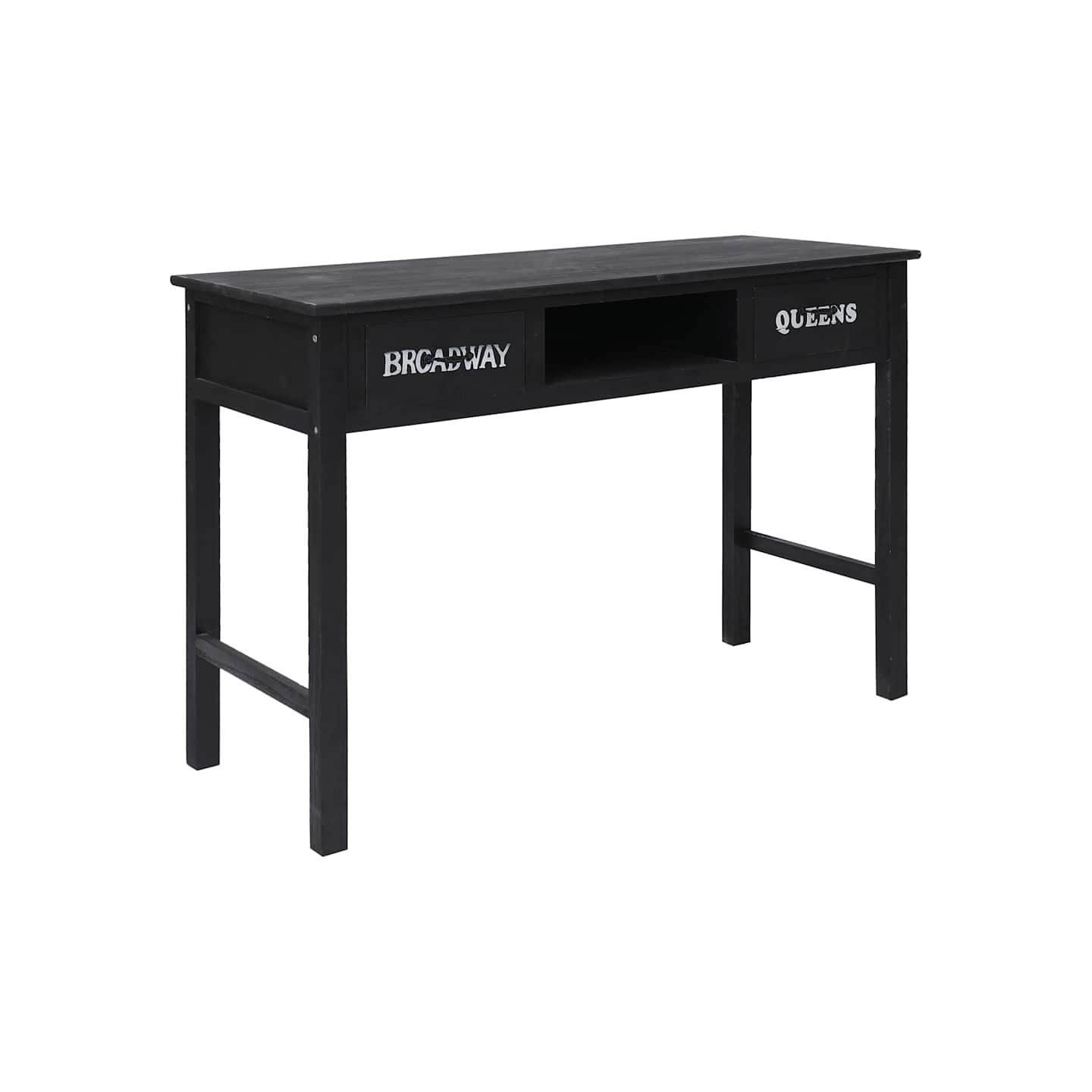 Table console Noir 110x45x76 cm Bois